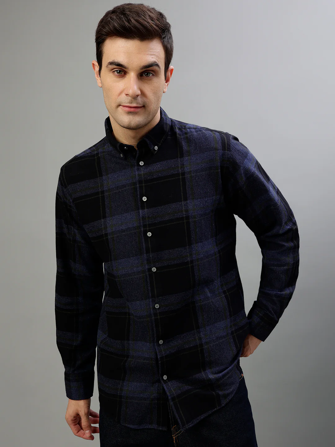 Bruun & Stengade Blue Fashion Checked Regular Fit Shirt - Image 2