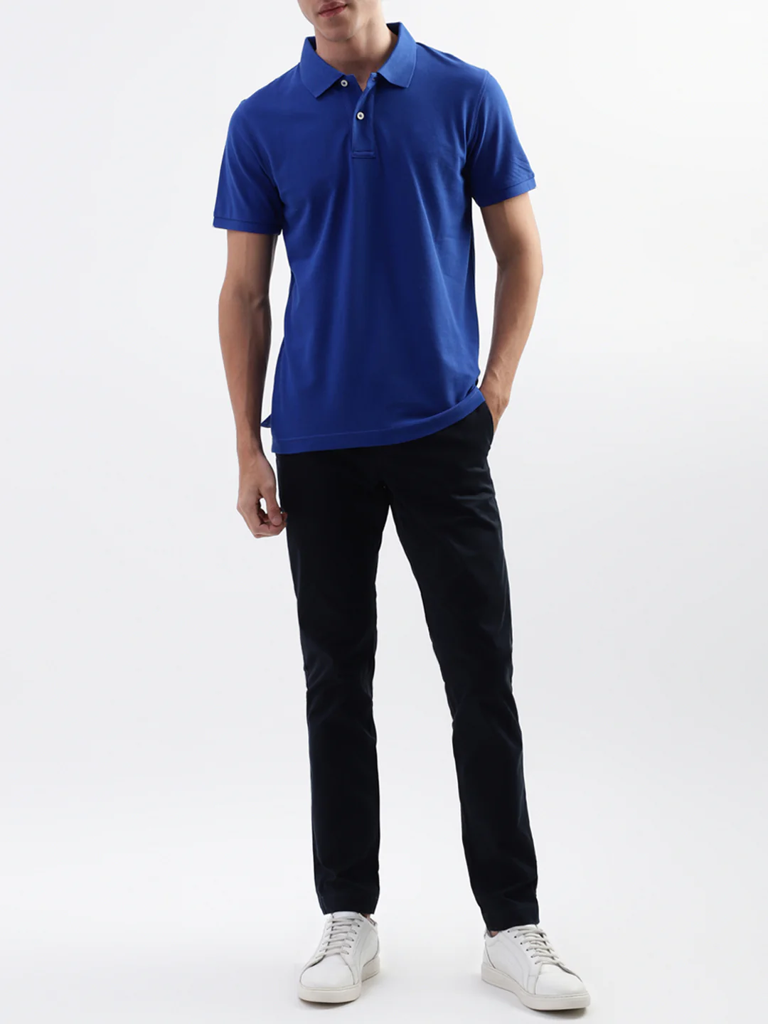 Bruun & Stengade Men Blue Solid Slim Fit Trouser - Image 5