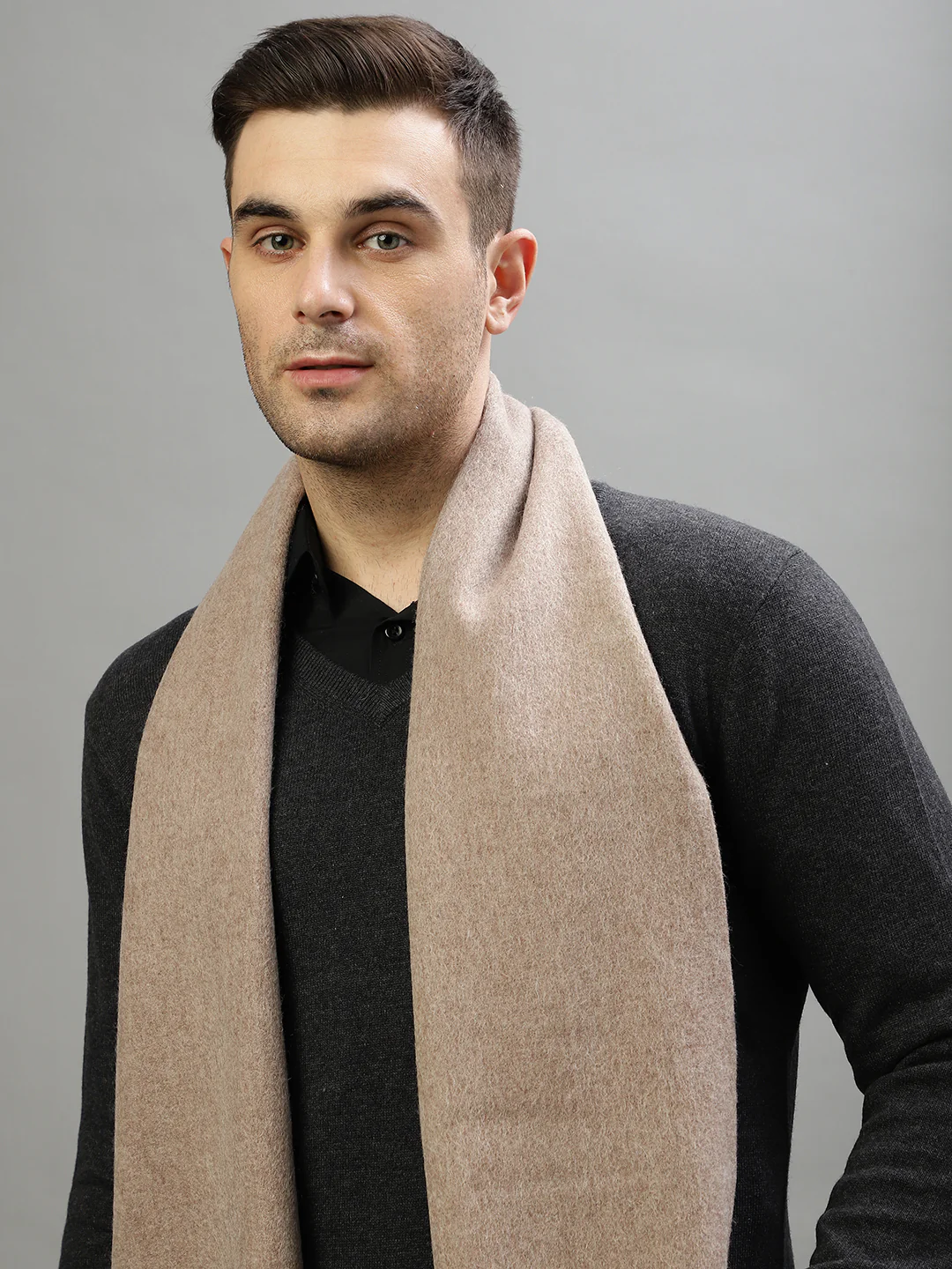 Bruun & Stengade Men Brown Solid Muffler - Image 3
