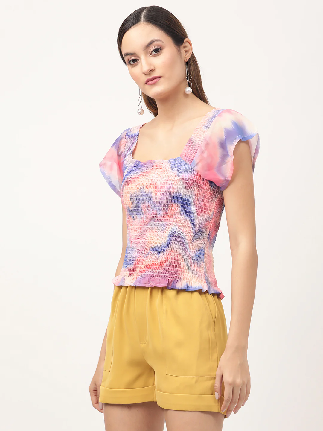 Centre Stage Women Multi Printed Square Neck Top - Image 3