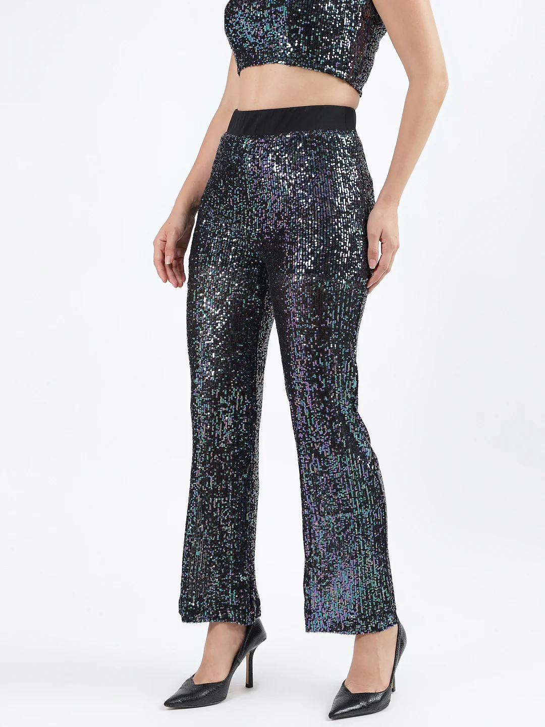 Centre Stage Women Multi Embellished Flared Trouser - Image 2