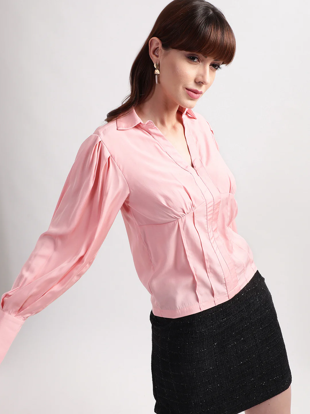 Centre Stage Women Pink Solid Top - Image 4