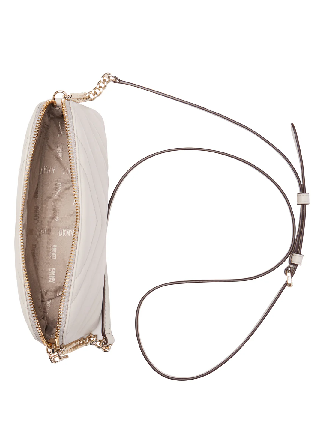 DKNY Women Grey Solid Crossbody Bags - Image 4