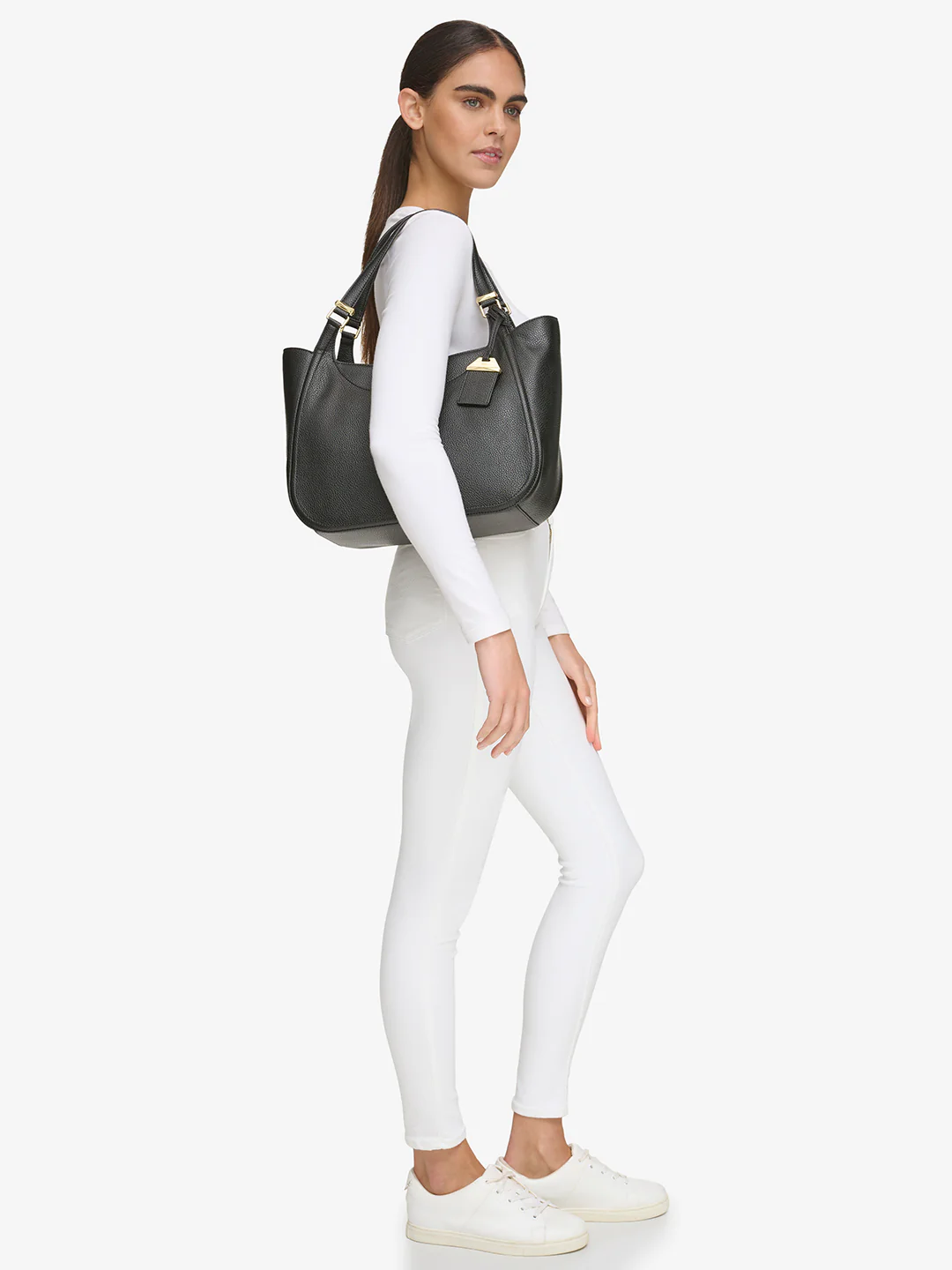 DKNY Women Black Solid Shoulder Bags - Image 6