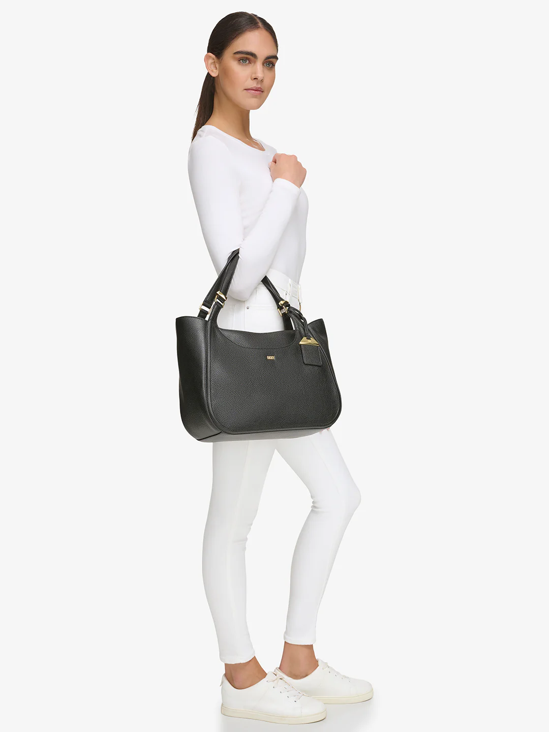 DKNY Women Black Solid Shoulder Bags - Image 7