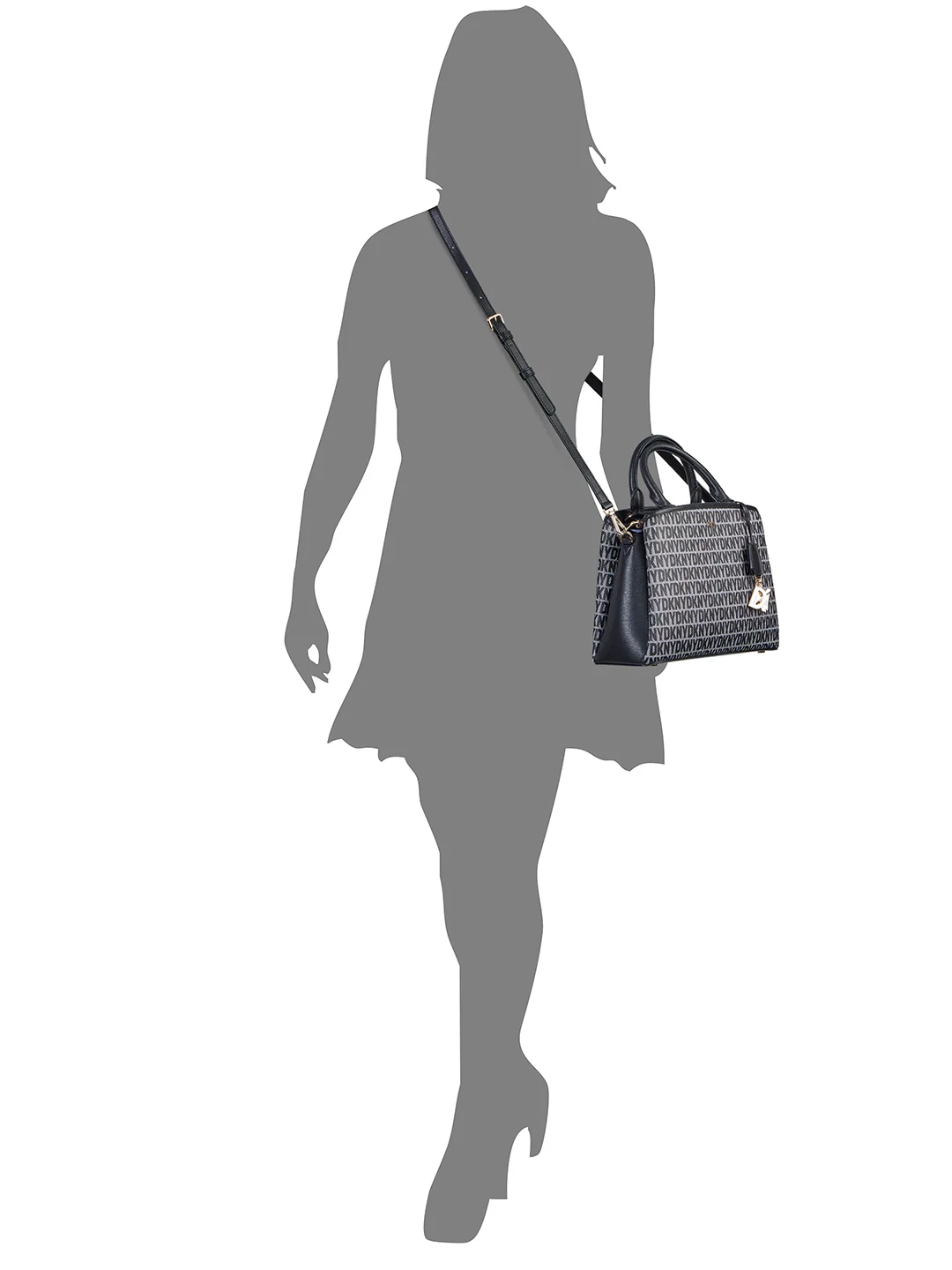 DKNY Women Black Printed Crossbody Bags - Image 3