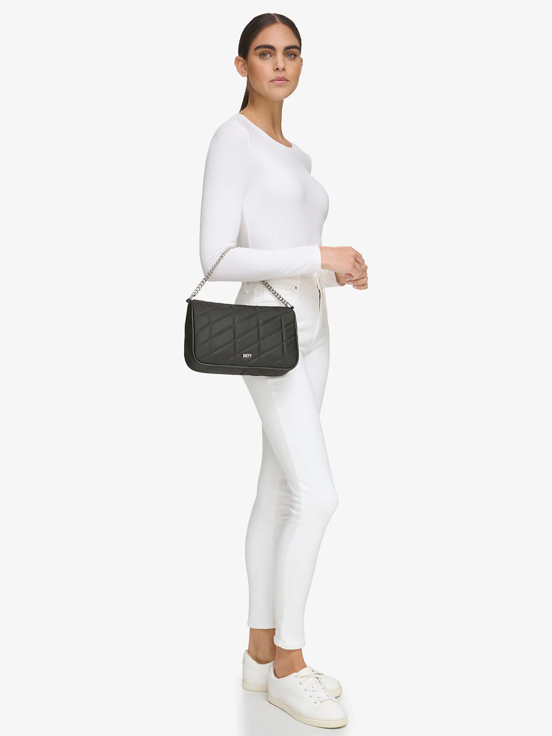 DKNY Women Black Solid Crossbody Bags - Image 3