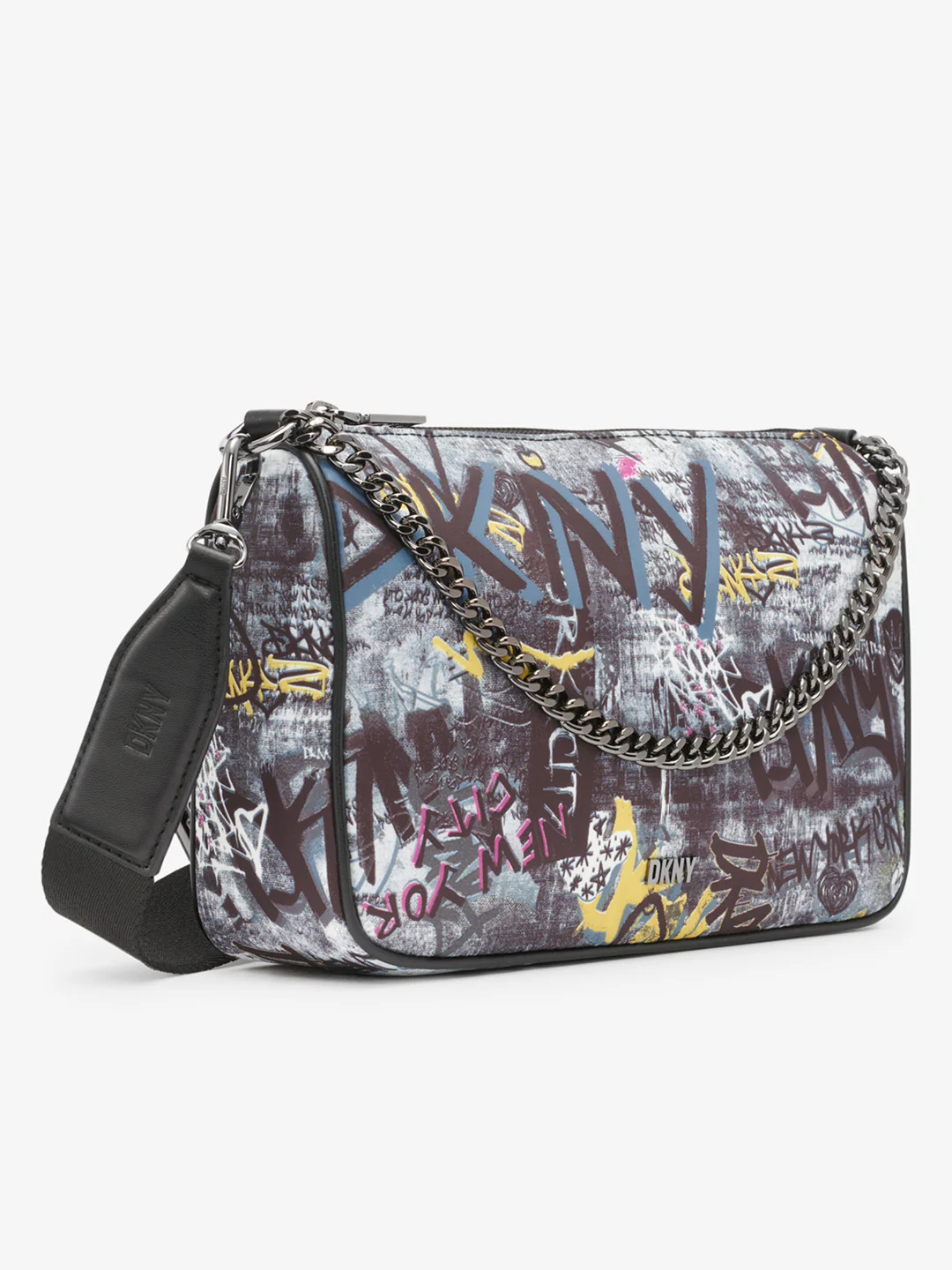 DKNY Women Black Printed Crossbody Bags - Image 4