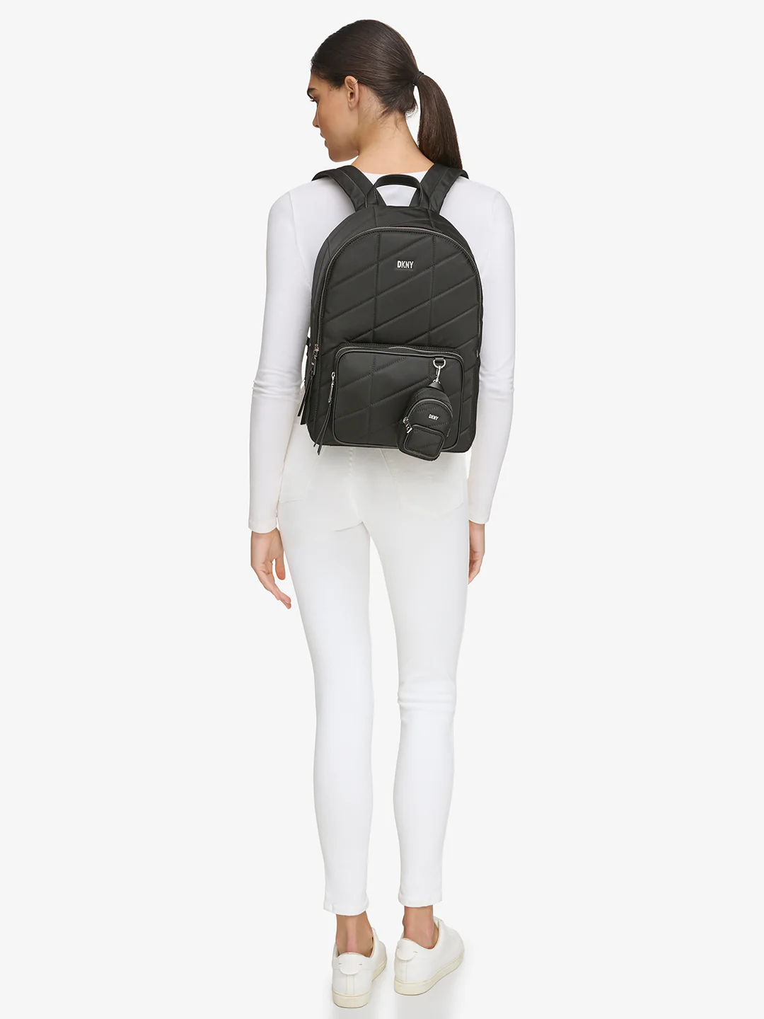 DKNY Women Black Solid Backpacks - Image 4
