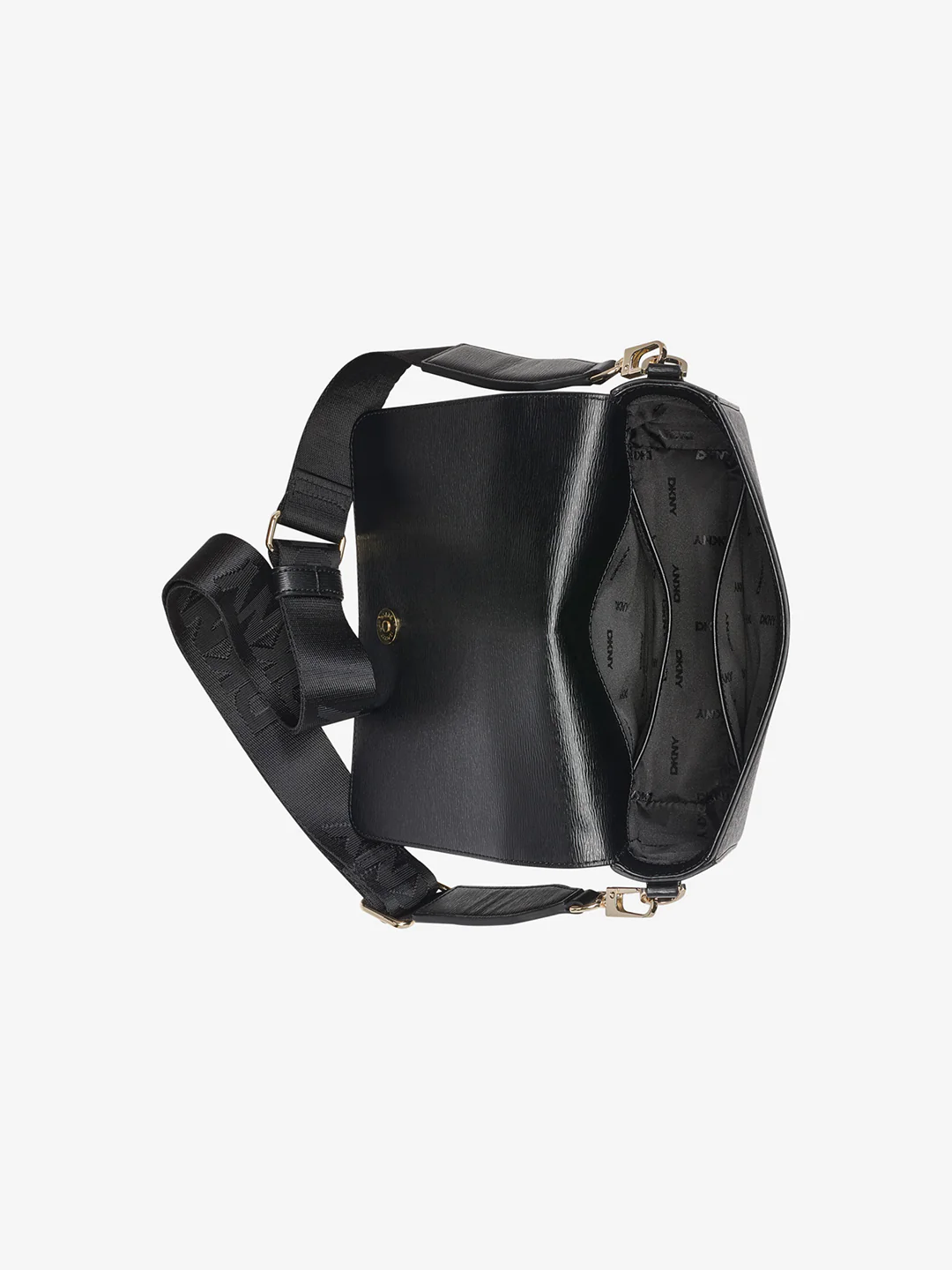 Dkny Women Black Printed Crossbody Bags - Image 4