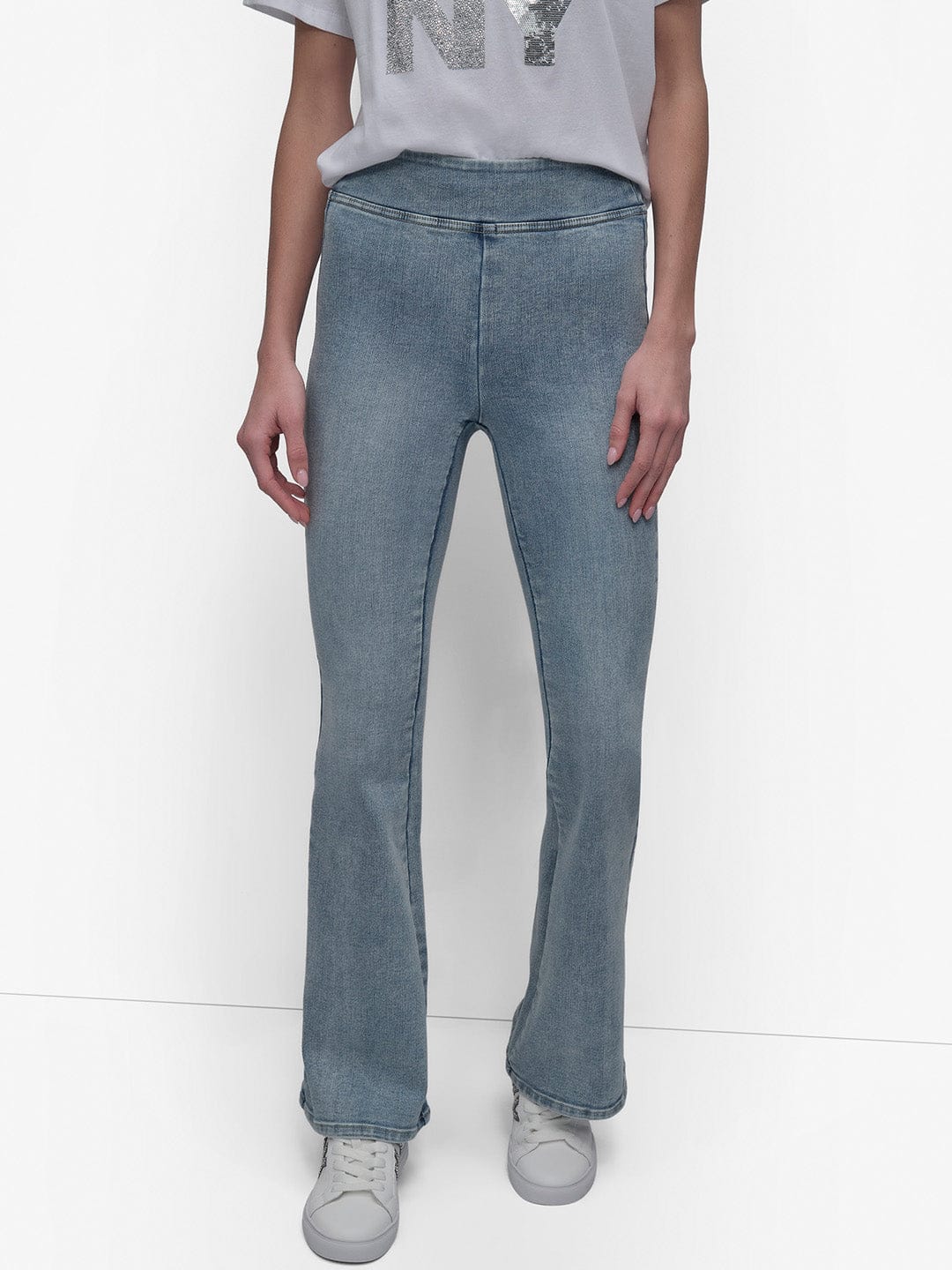 DKNY Women Blue Flared Fit Washed Jeans