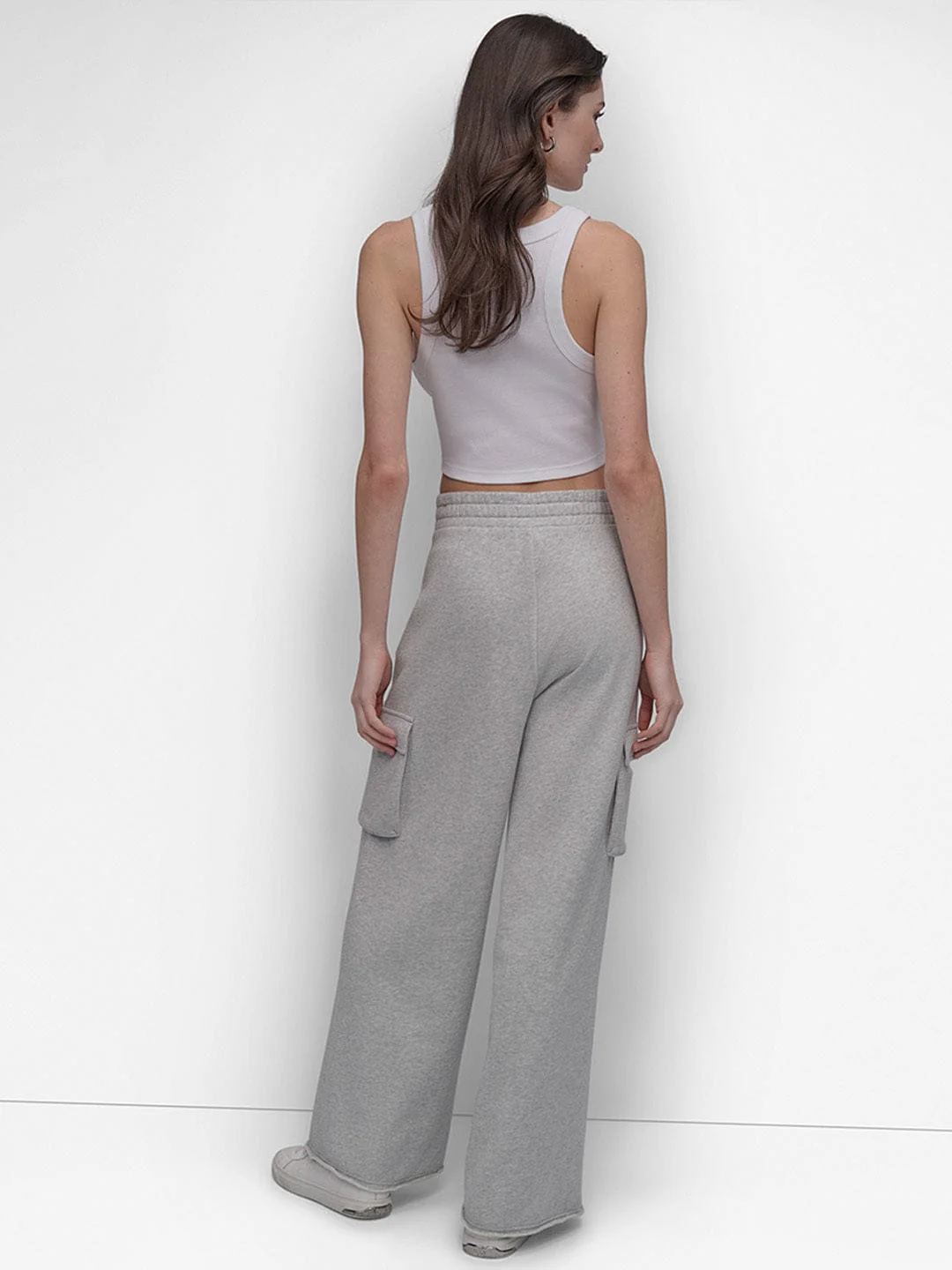 DKNY Women Grey Oversized Fit Solid Trouser - Image 3