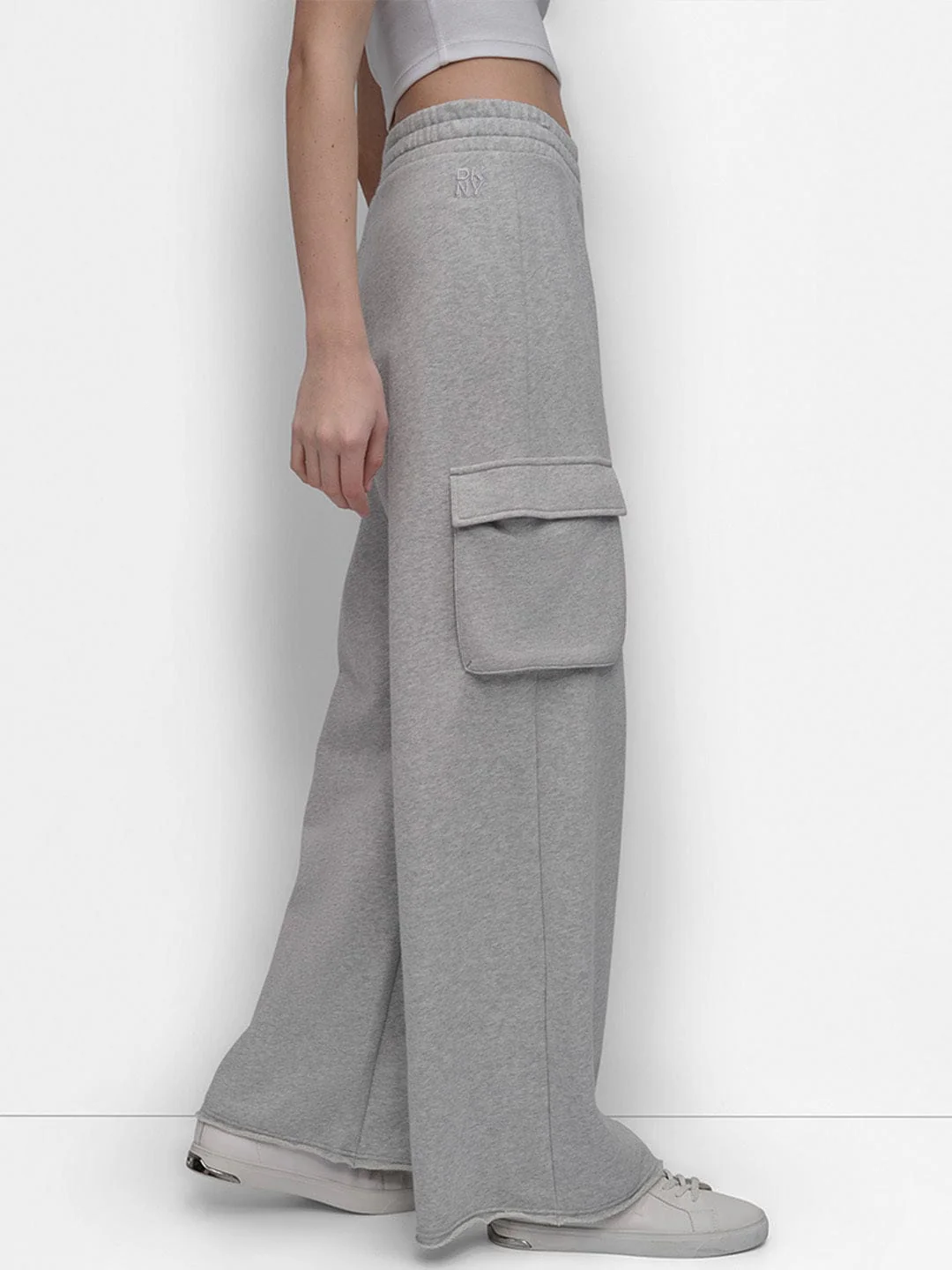 DKNY Women Grey Oversized Fit Solid Trouser - Image 4