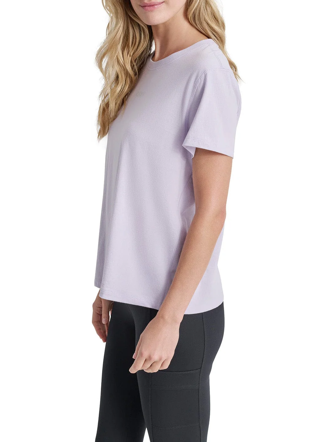 DKNY Women Purple Solid Round Neck Tshirt - Image 6