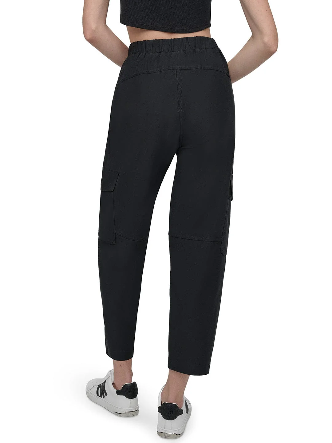 DKNY Women Black Oversized Fit Solid Trouser - Image 4