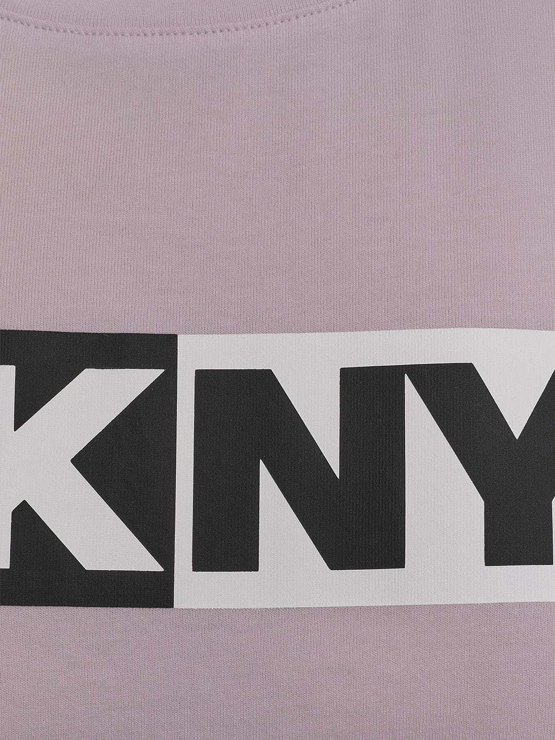 DKNY Women Pink Solid Round Neck TShirt - Image 3
