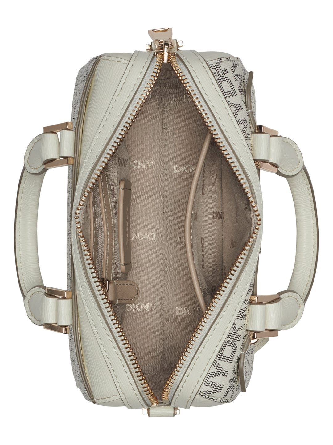 DKNY Women Cream Printed Shoulder Bags - Image 5