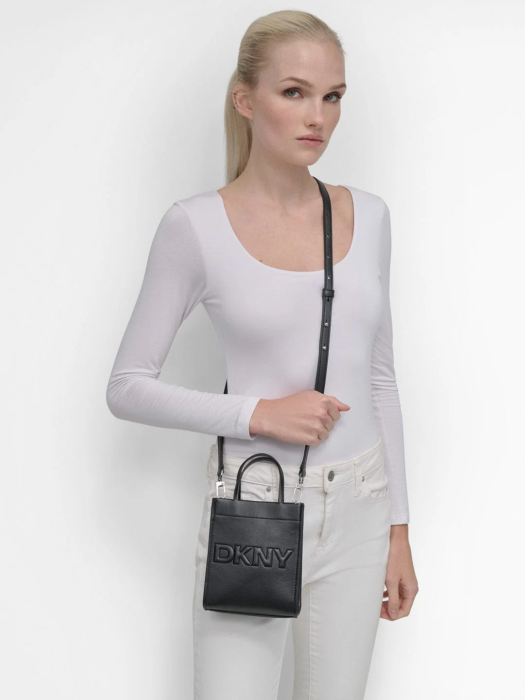 DKNY Women Black Solid Crossbody Bags - Image 7