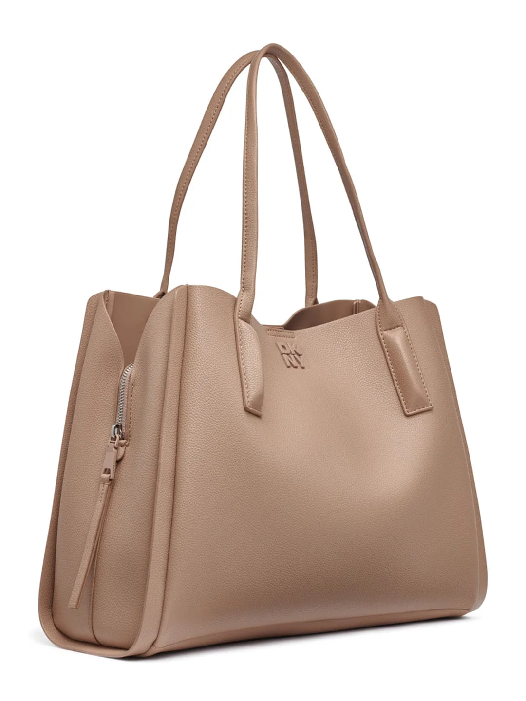 DKNY Women Beige Solid Tote Bags - Image 2