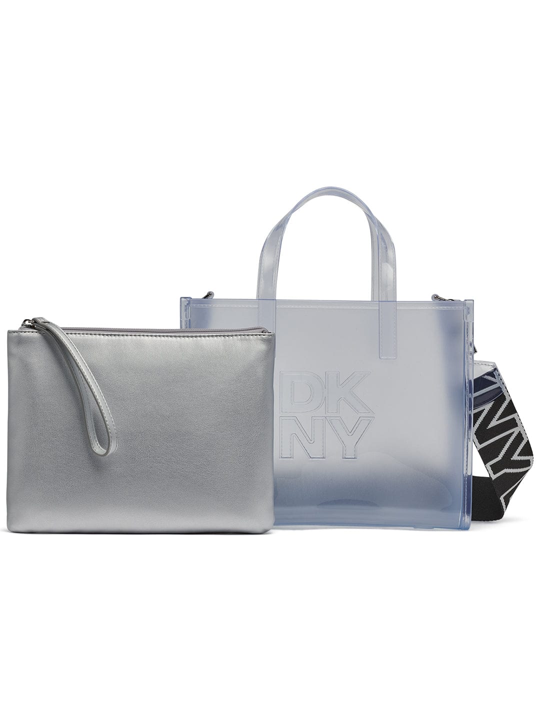 DKNY Women White Solid Tote Bags