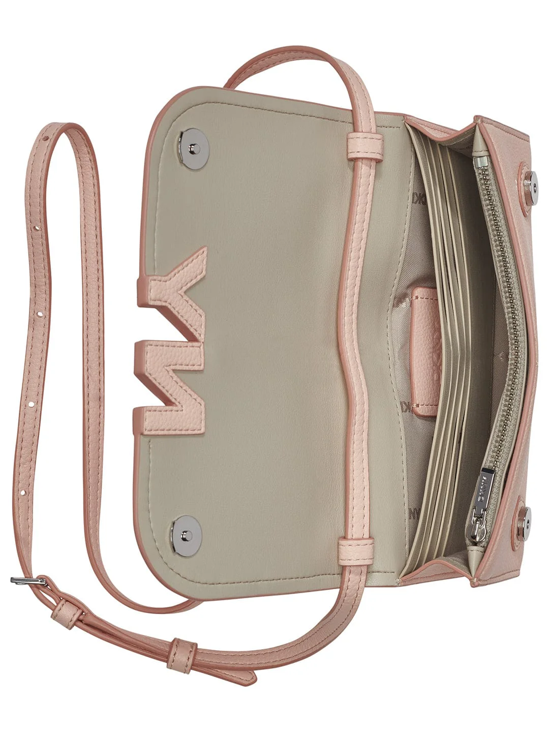 DKNY Women Pink Solid Crossbody Bags - Image 4