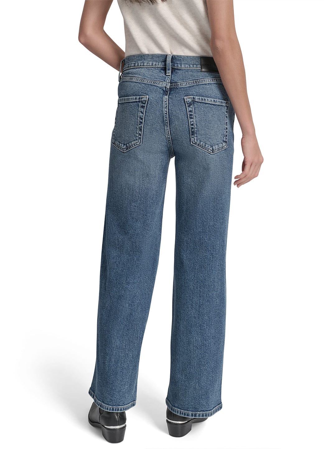 DKNY Women Blue Flared Washed Jeans - Image 3