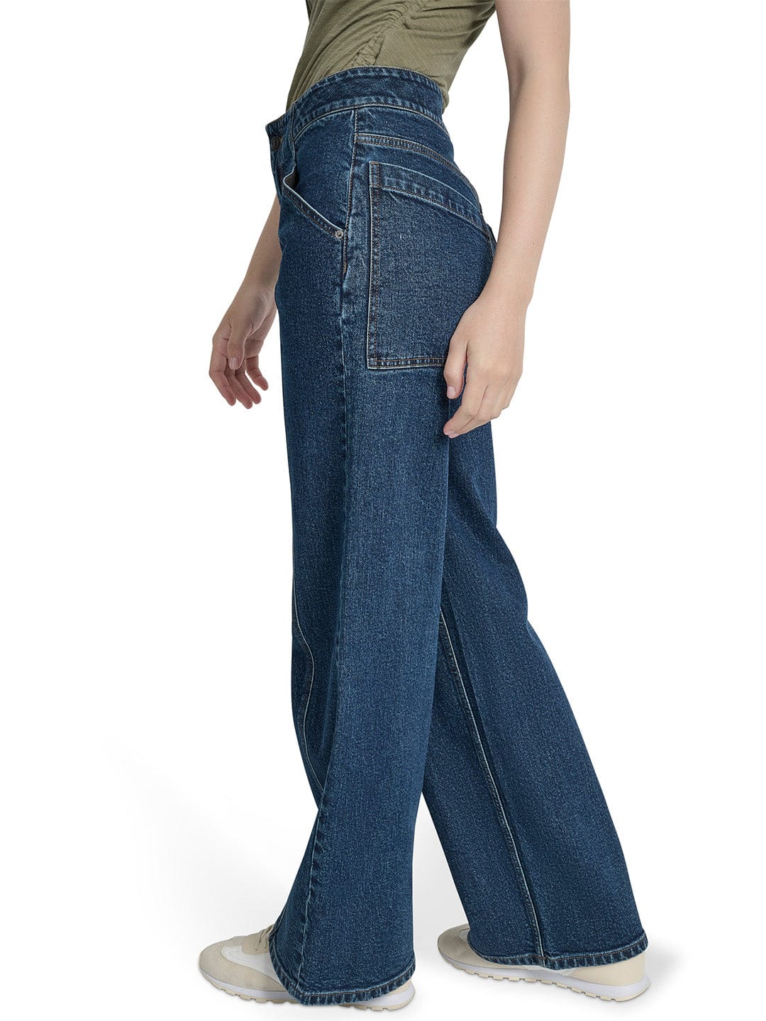 DKNY Women Blue Flared Washed Jeans - Image 6