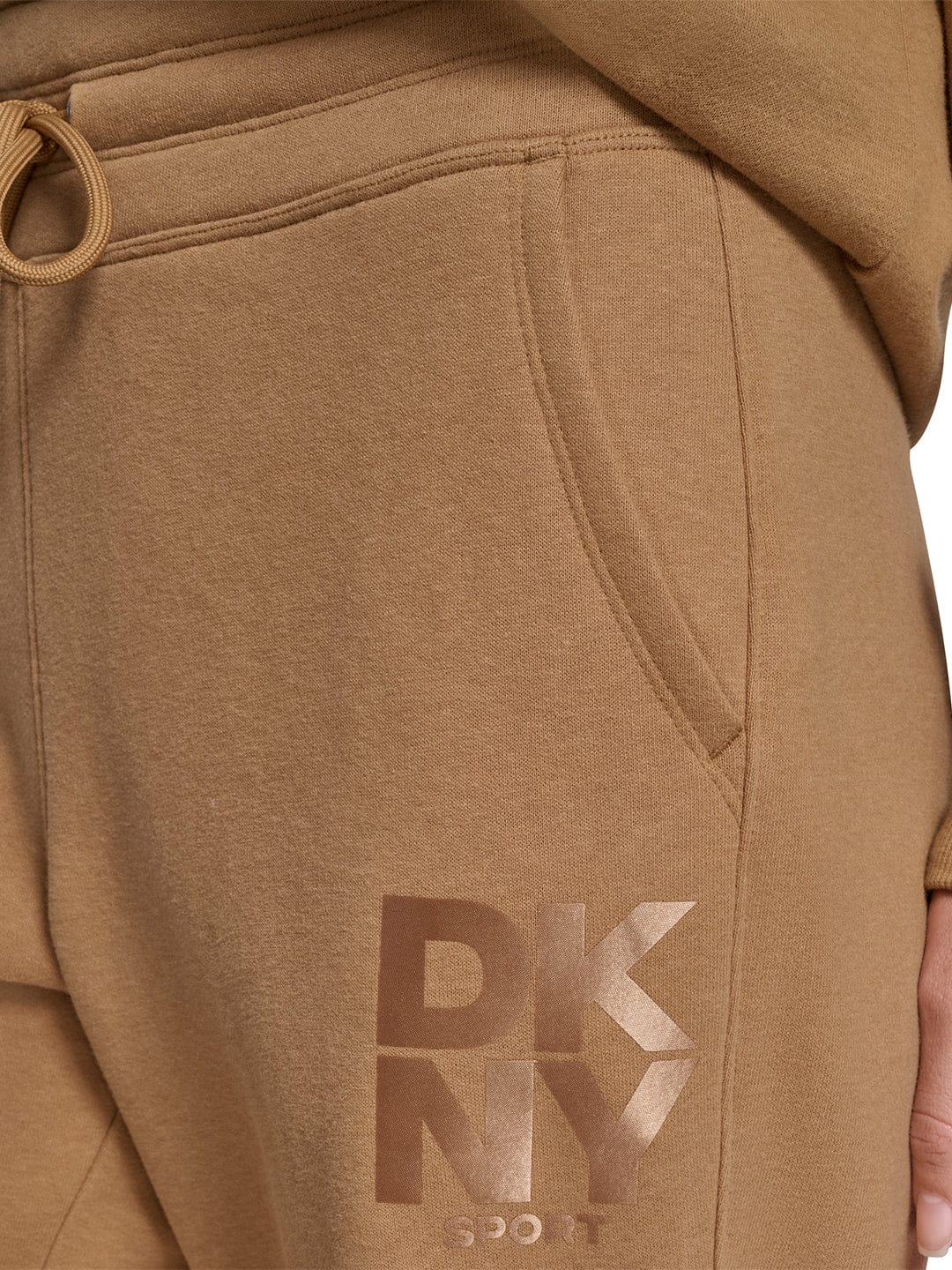 DKNY Women Beige Straight Fit Solid Sweatpant - Image 3