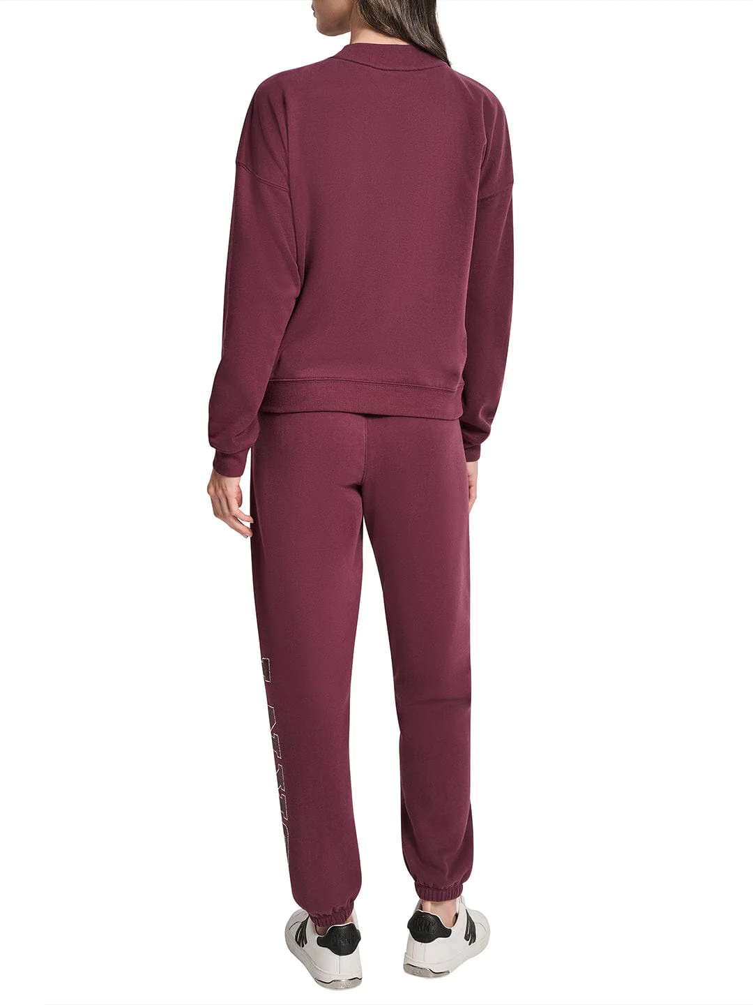 DKNY Women Red Embellished Round Neck Sweatshirt - Image 4