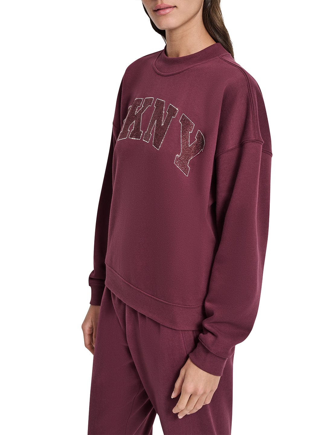 DKNY Women Red Embellished Round Neck Sweatshirt - Image 5