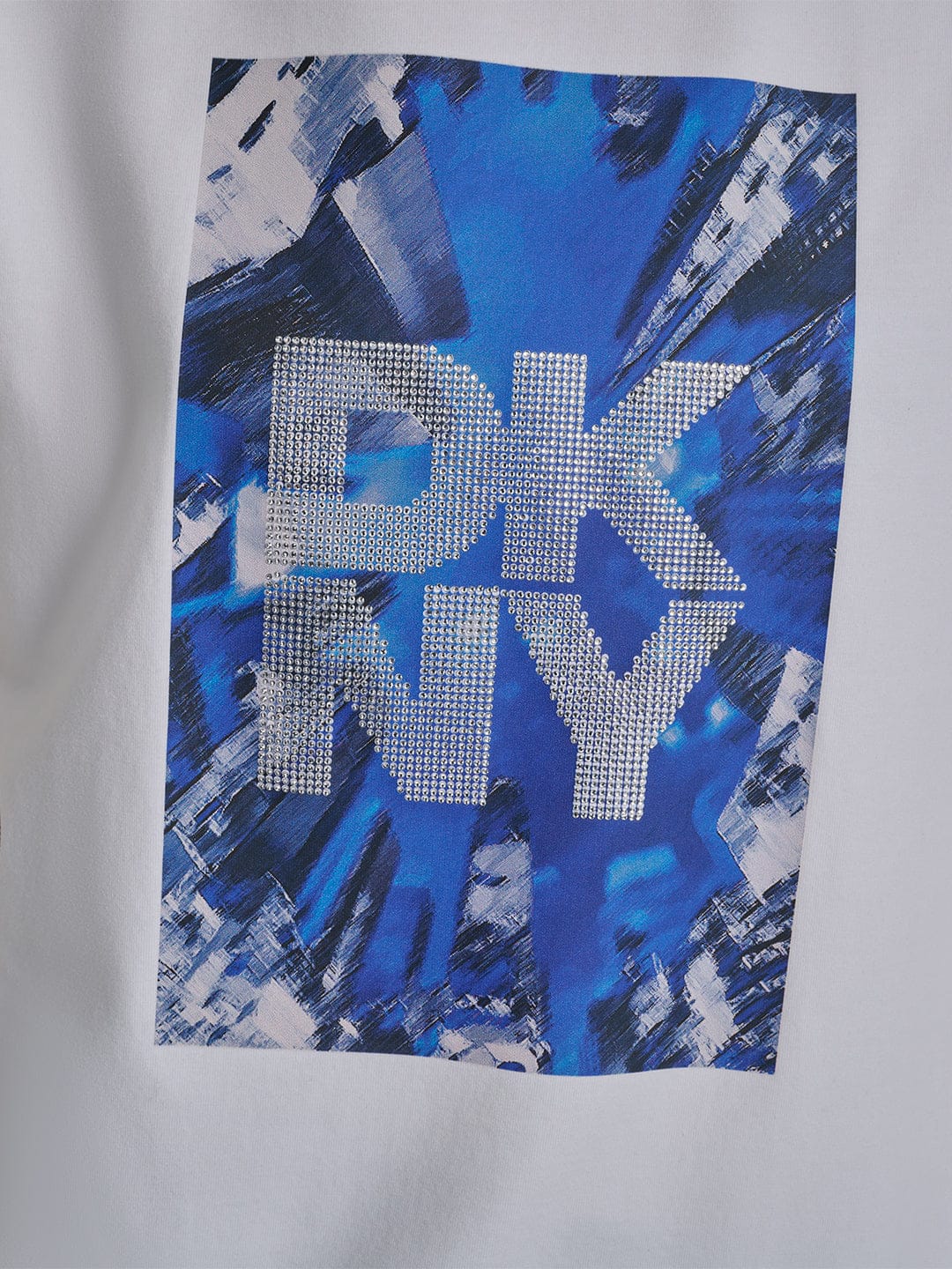 DKNY Women White Placement Print Round Neck Tshirt - Image 3