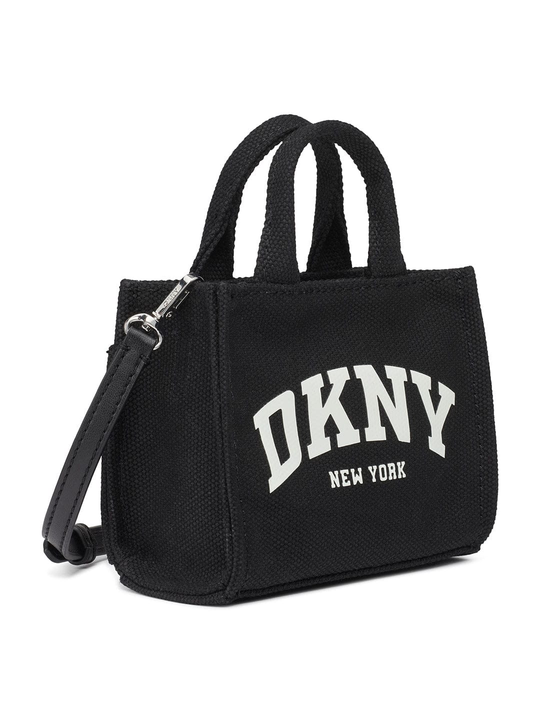DKNY Womens Black Logo Woven Satchel bag - Image 5