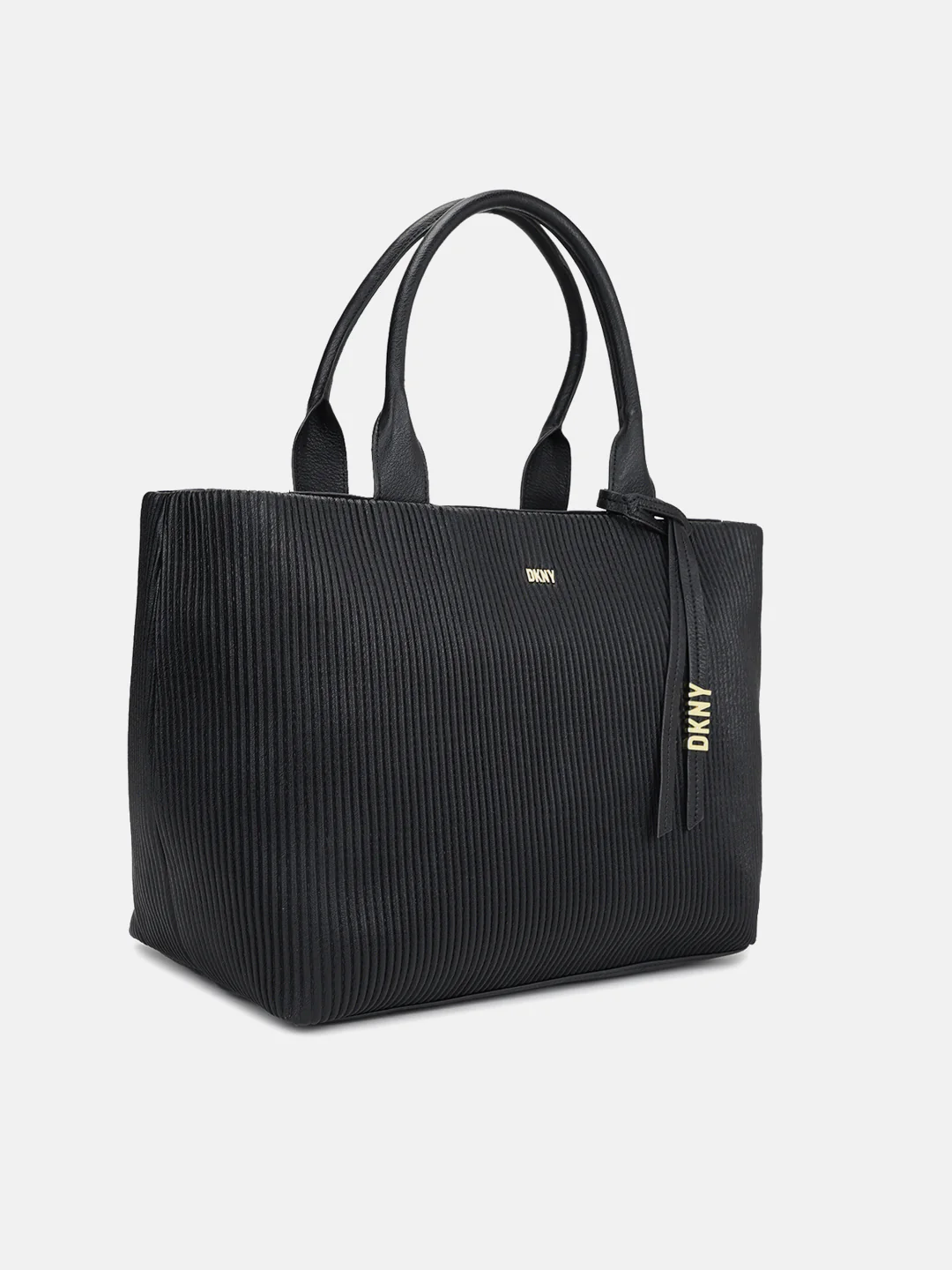 Dkny Women Black Textured Handheld Bags - Image 2