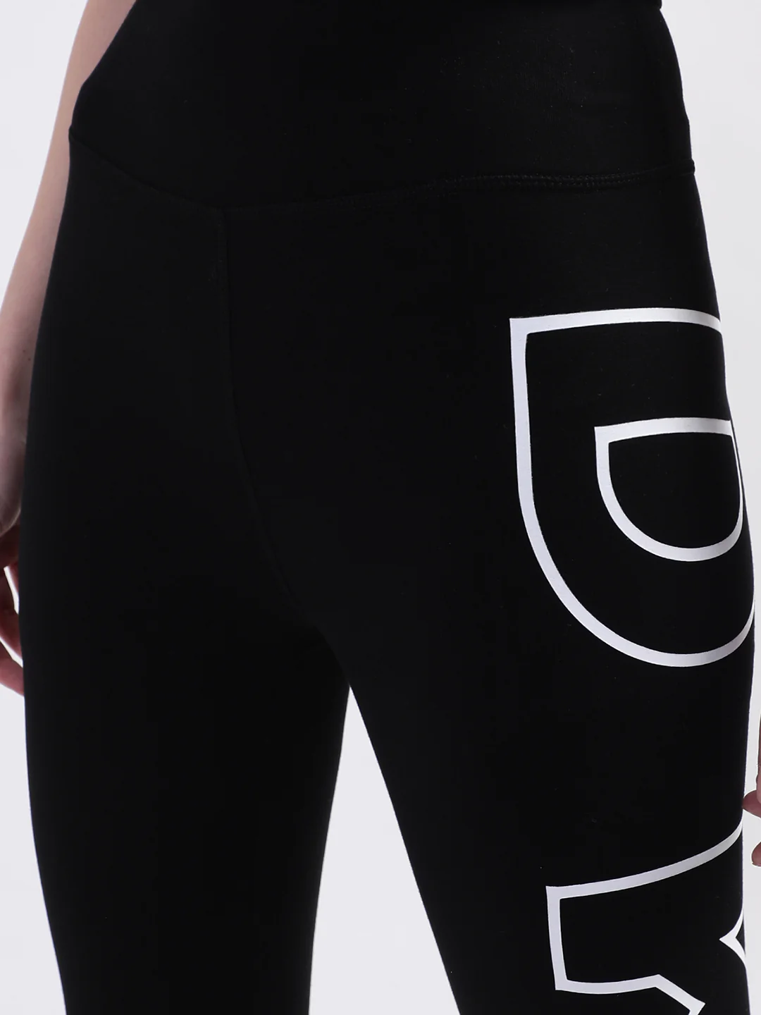 DKNY Women Black Self Design Regular Fit Leggings - Image 6