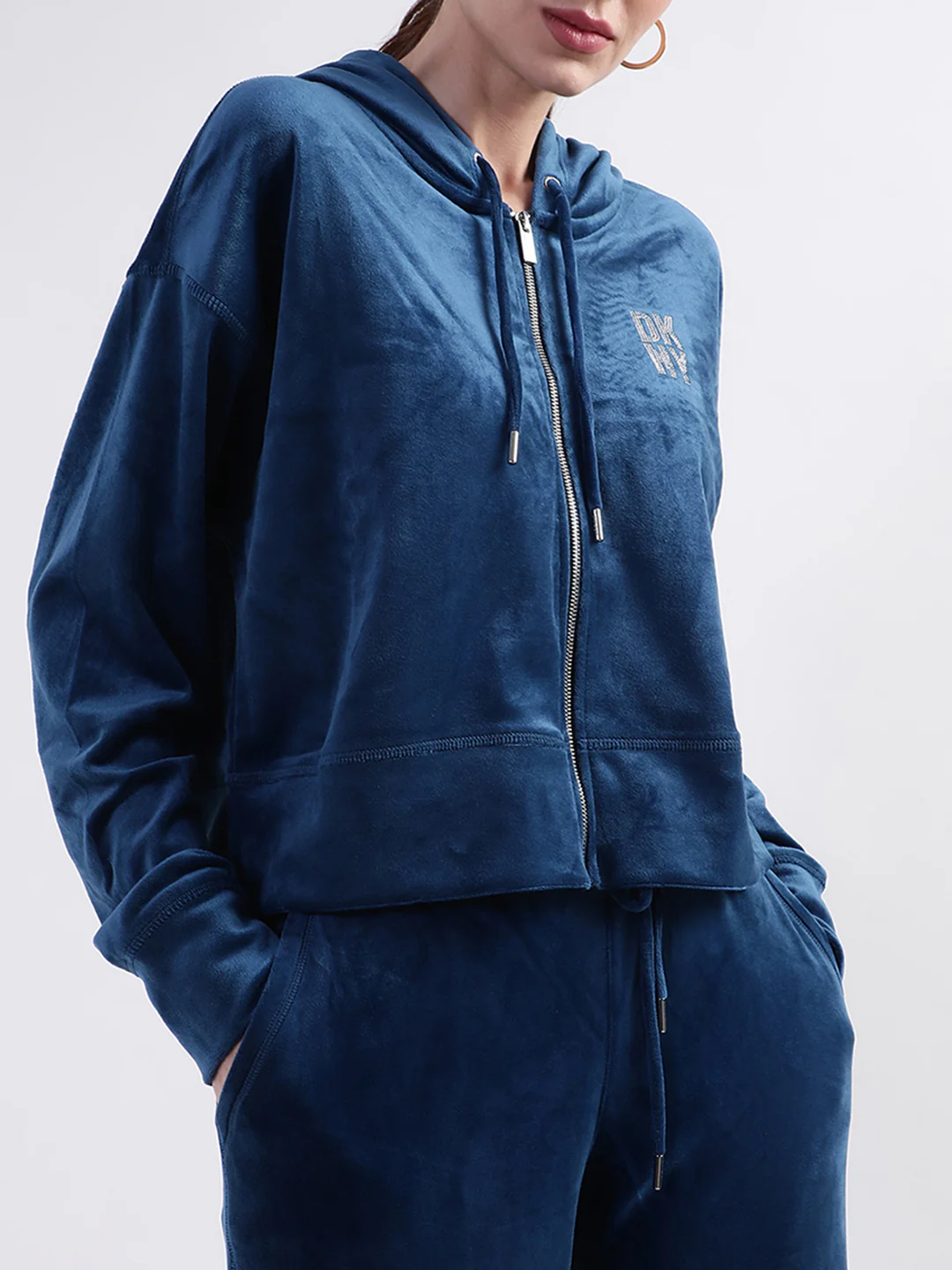 DKNY Women Blue Sweatshirt - Image 2