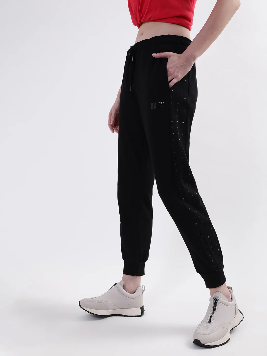 DKNY Women Black Sweatpant - Image 2