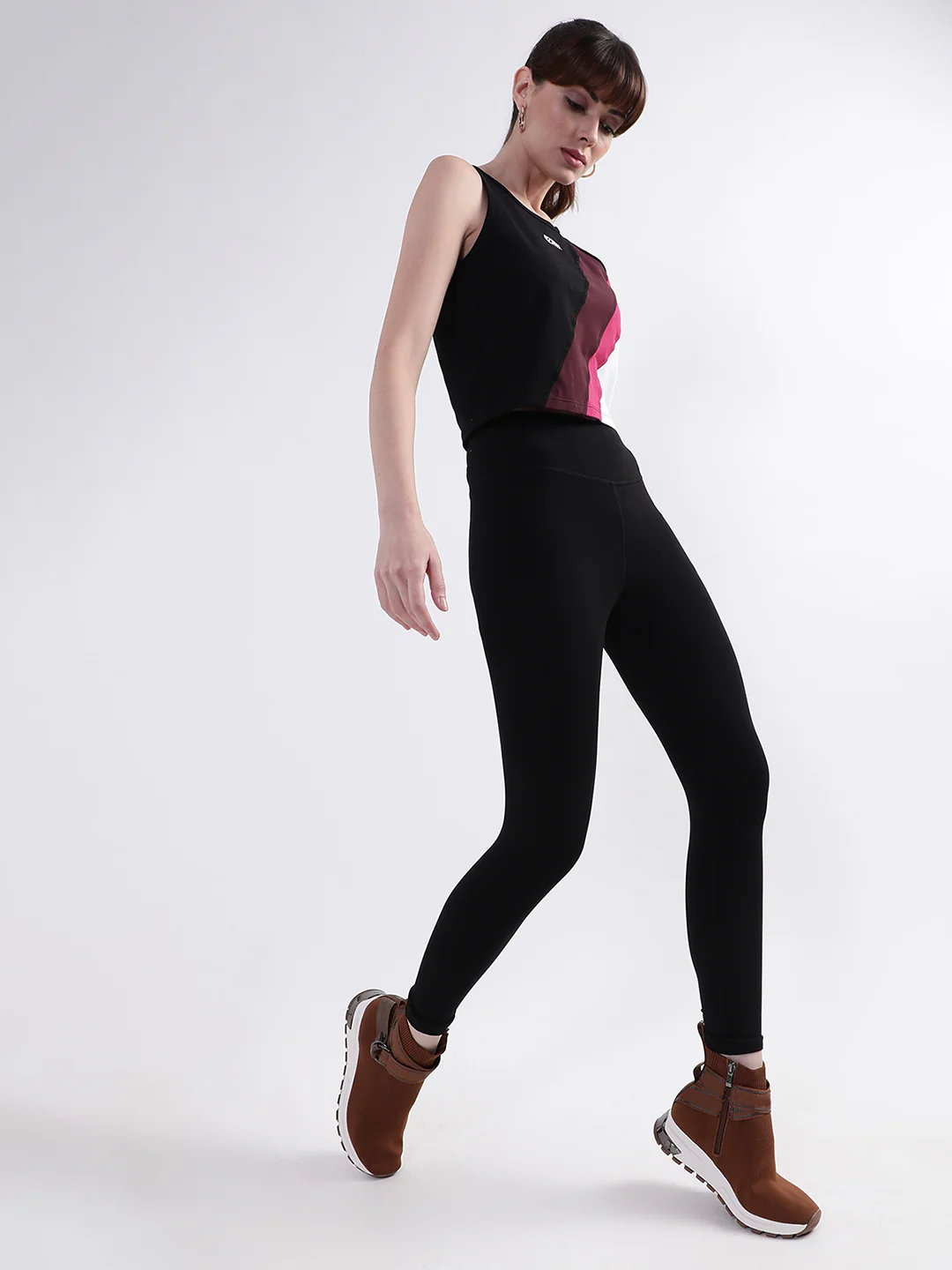 DKNY Women Black Solid Regular Fit Leggings - Image 4