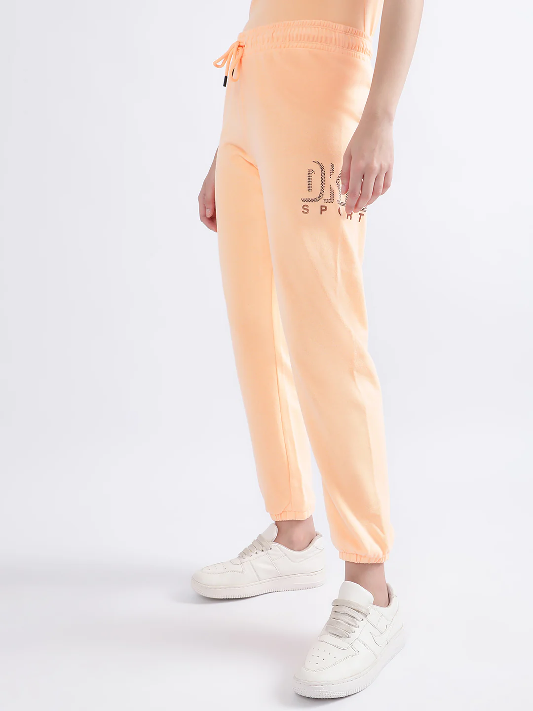 DKNY Women Peach Solid Regular Fit Sweatpant - Image 3
