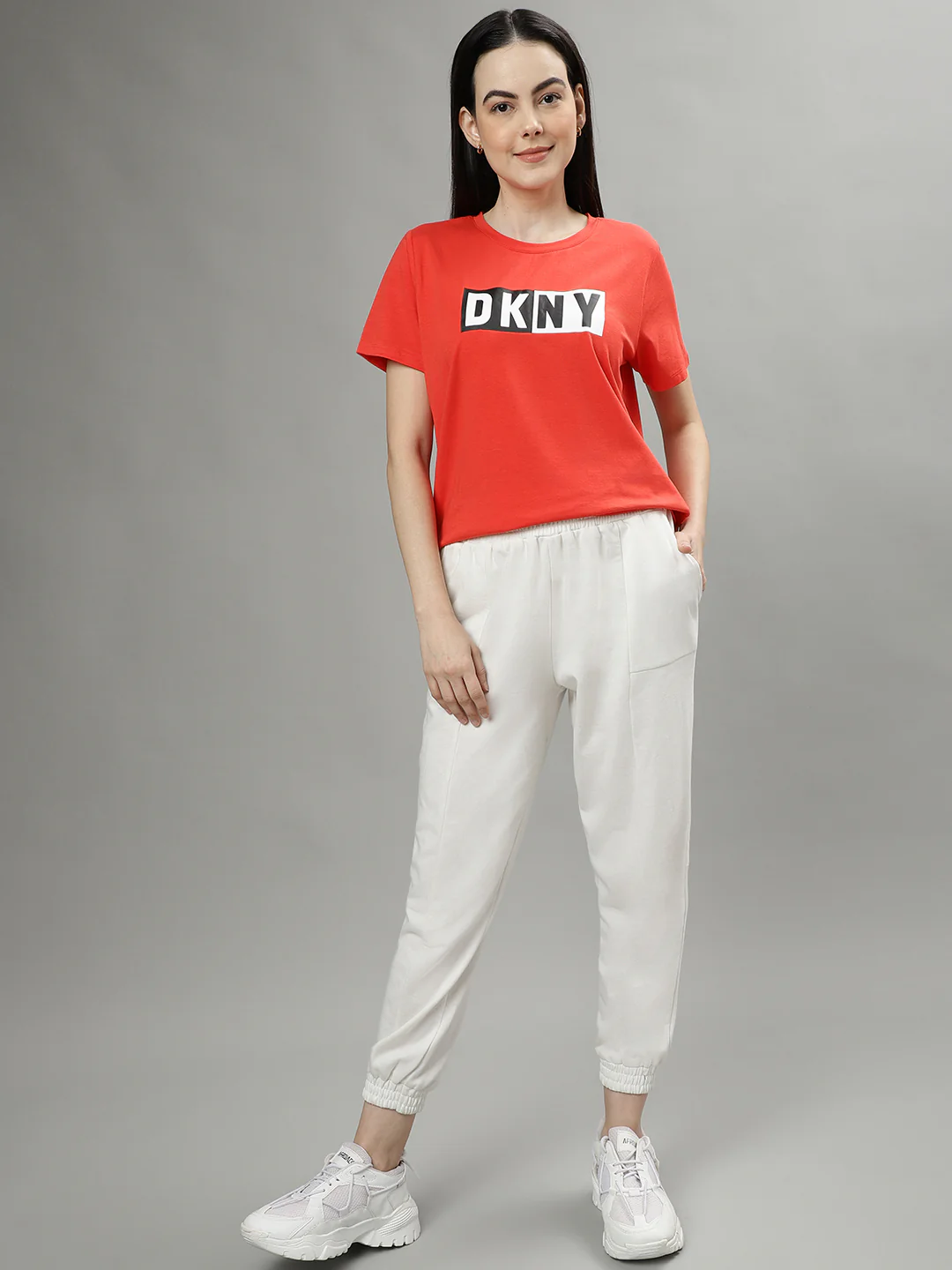 Dkny Red Fashion Logo Regular Fit Top - Image 4