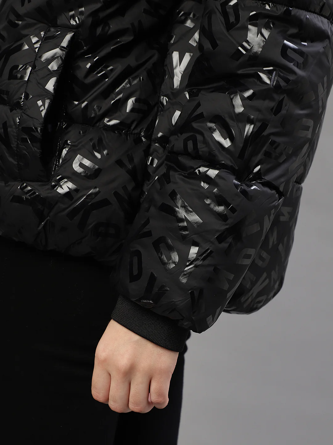 Dkny Women Printed Hooded Full Sleeves Padded Jacket - Image 8