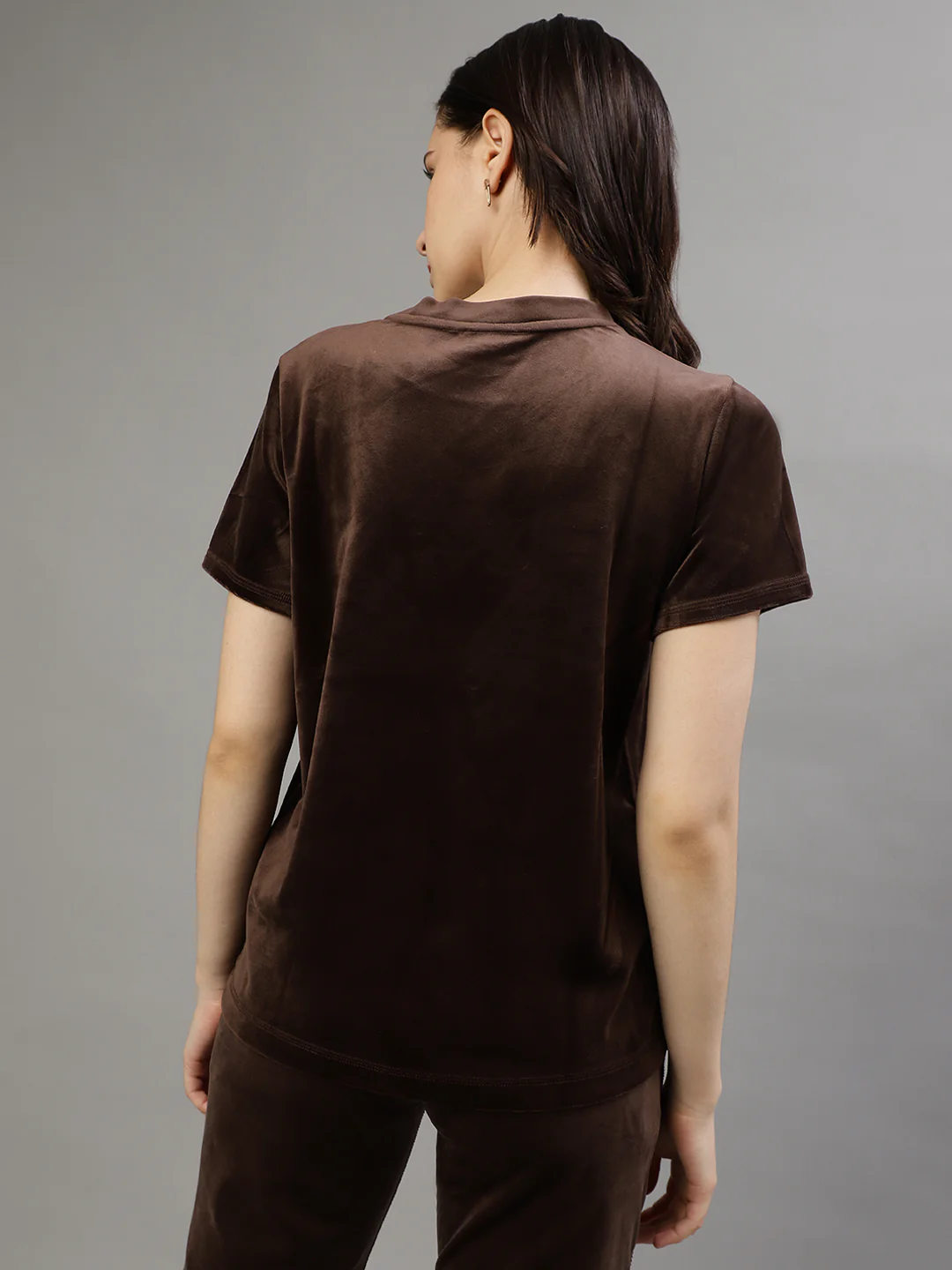 Dkny Women Solid Round Neck Short Sleeves Top - Image 4