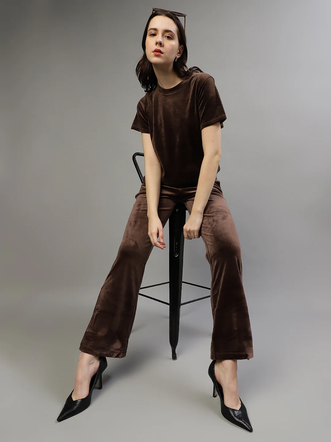 Dkny Women Solid Round Neck Short Sleeves Top - Image 5