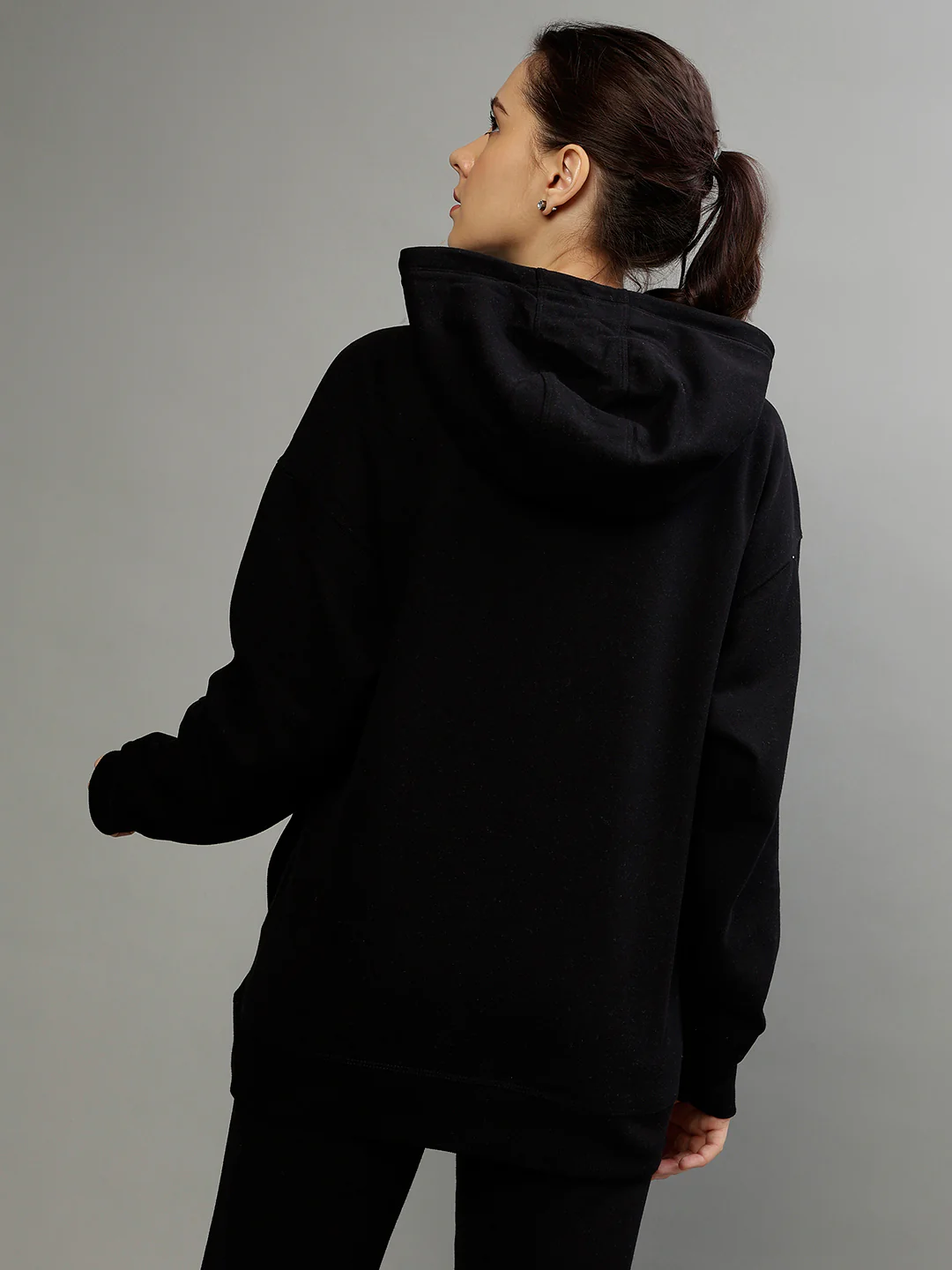 Dkny Women Printed Hooded Full Sleeves Sweatshirt - Image 4