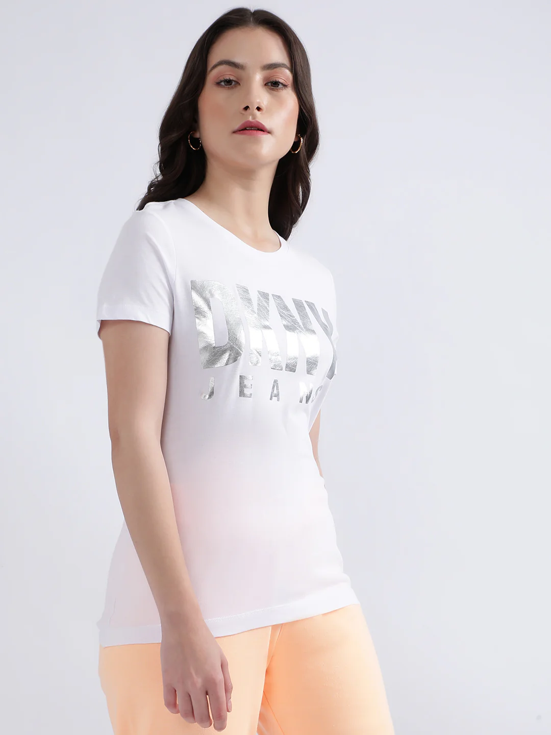Dkny White Fashion Logo Regular Fit Top - Image 2