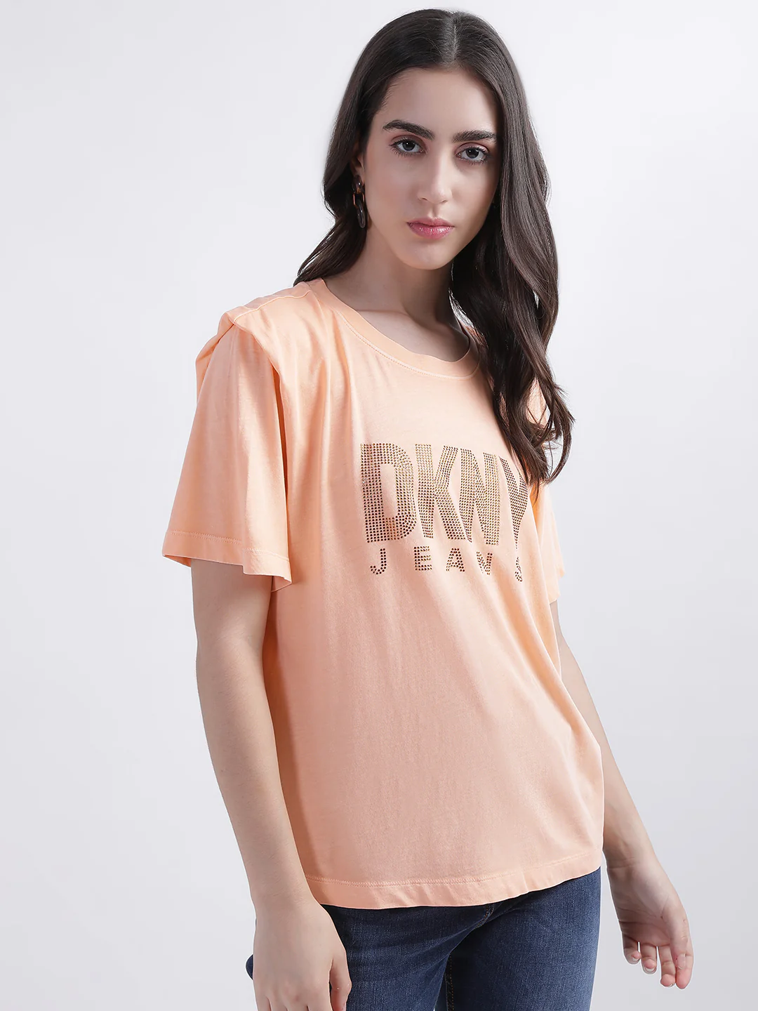 Dkny Peach Fashion Logo Regular Fit Tshirt - Image 3