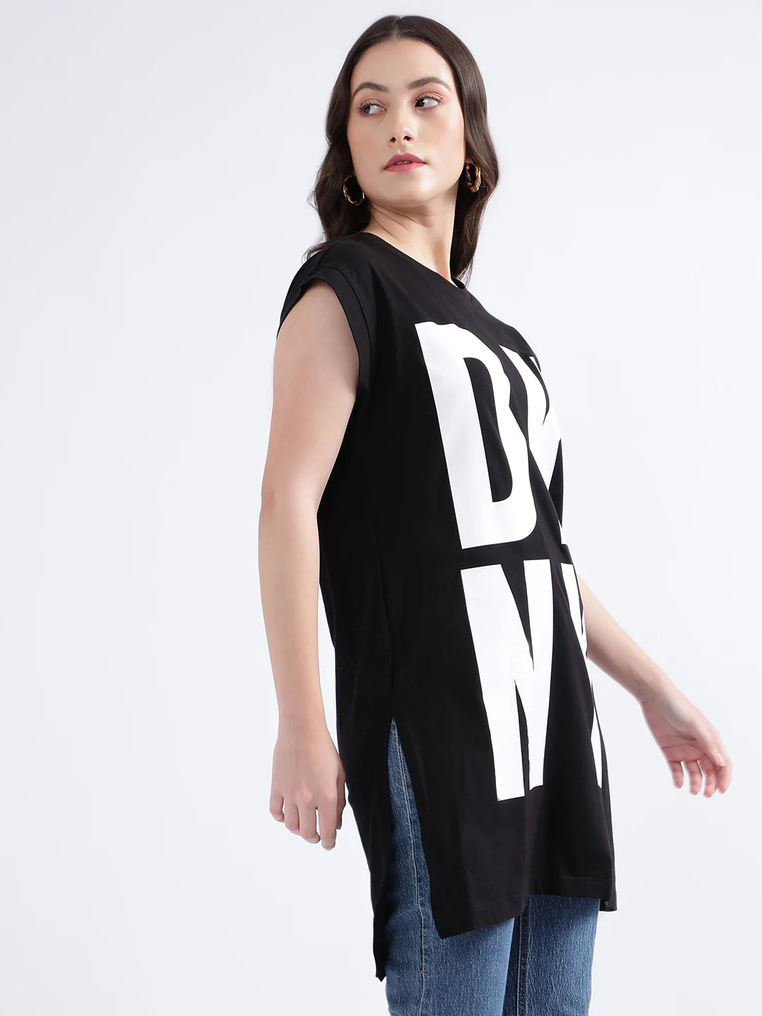 Dkny Black Fashion Logo Regular Fit Tshirt - Image 3