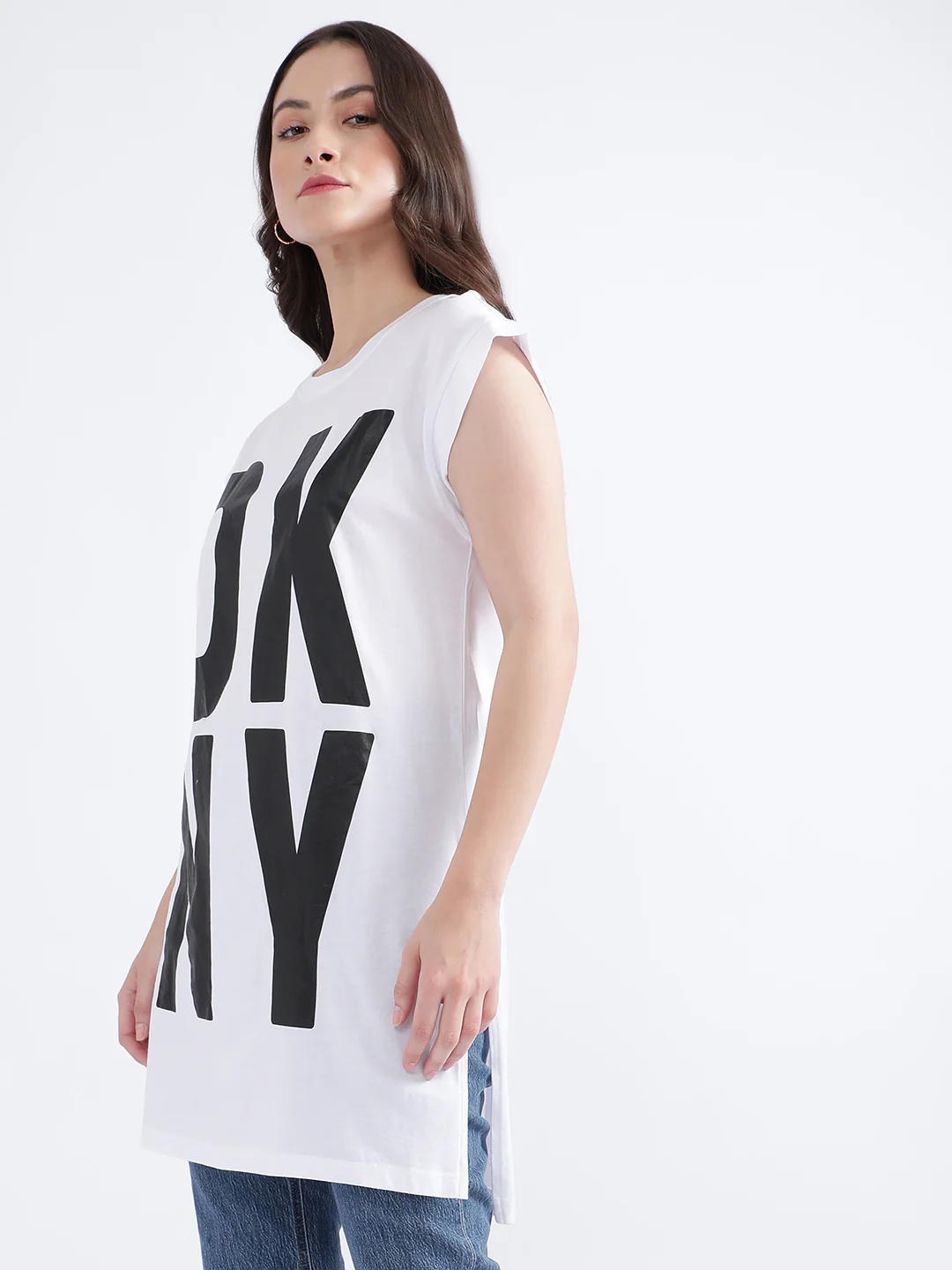 Dkny White Fashion Logo Regular Fit Tshirt - Image 2