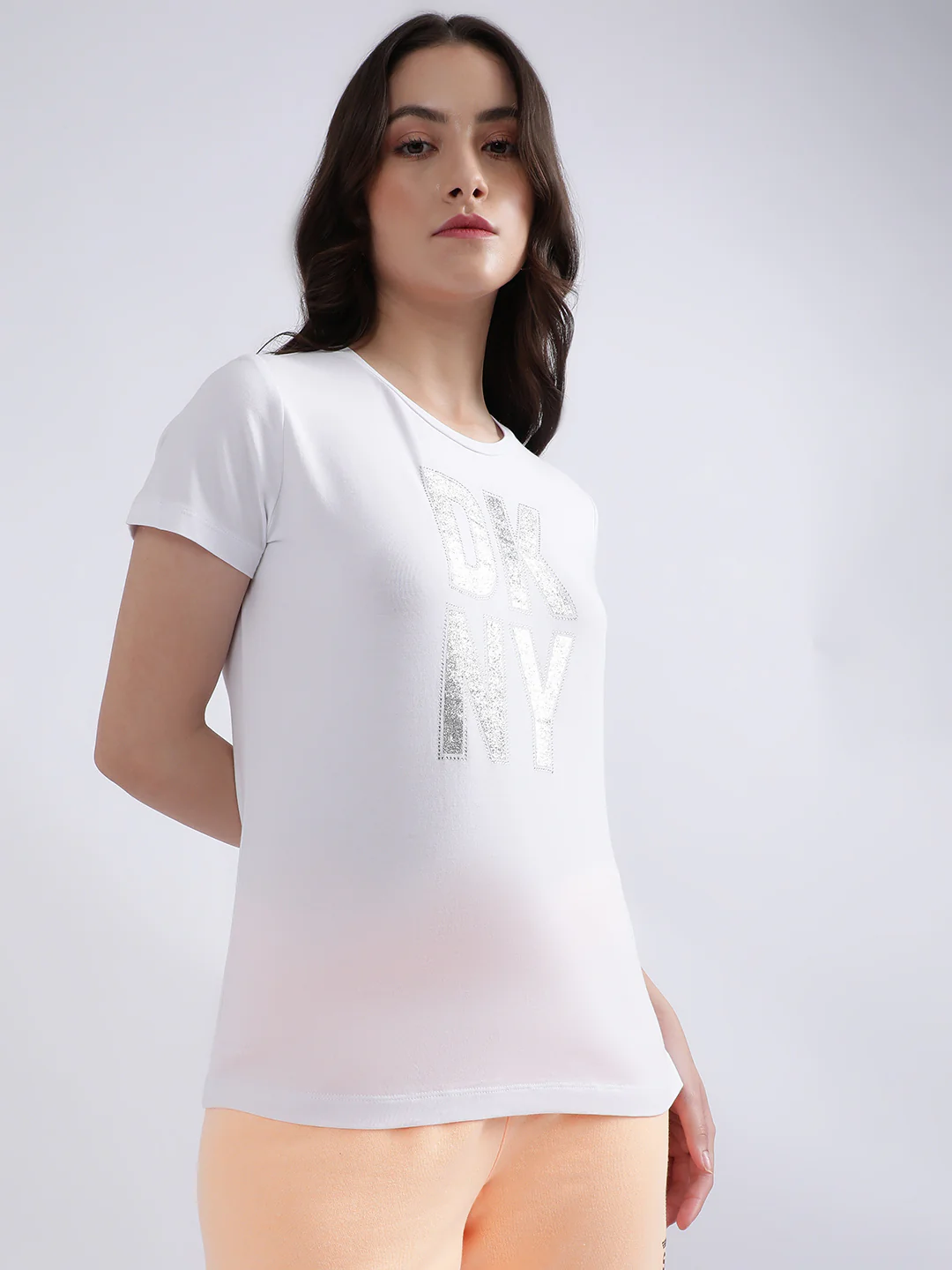 Dkny White Fashion Logo Regular Fit Tshirt - Image 2