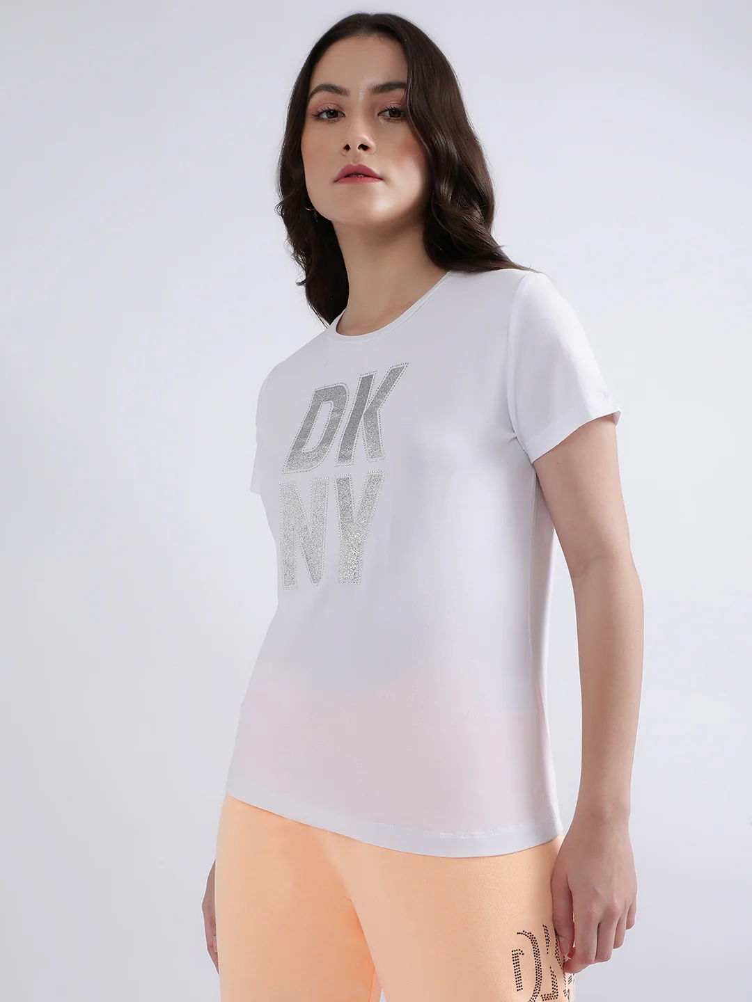 Dkny White Fashion Logo Regular Fit Tshirt - Image 3