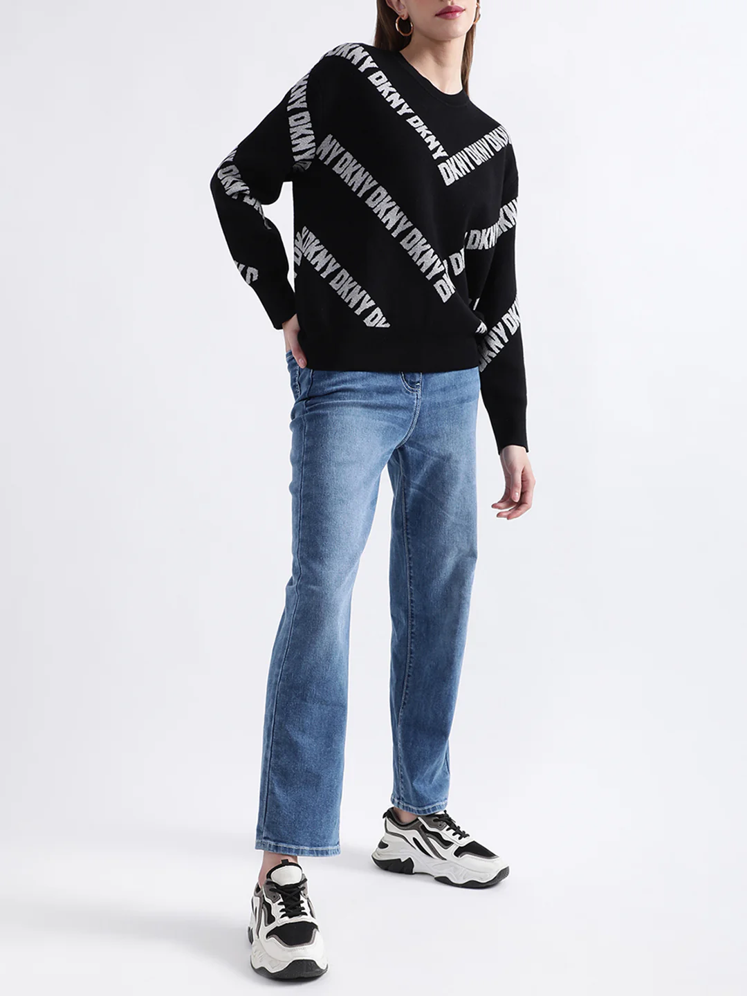 DKNY Women Black Sweater - Image 6